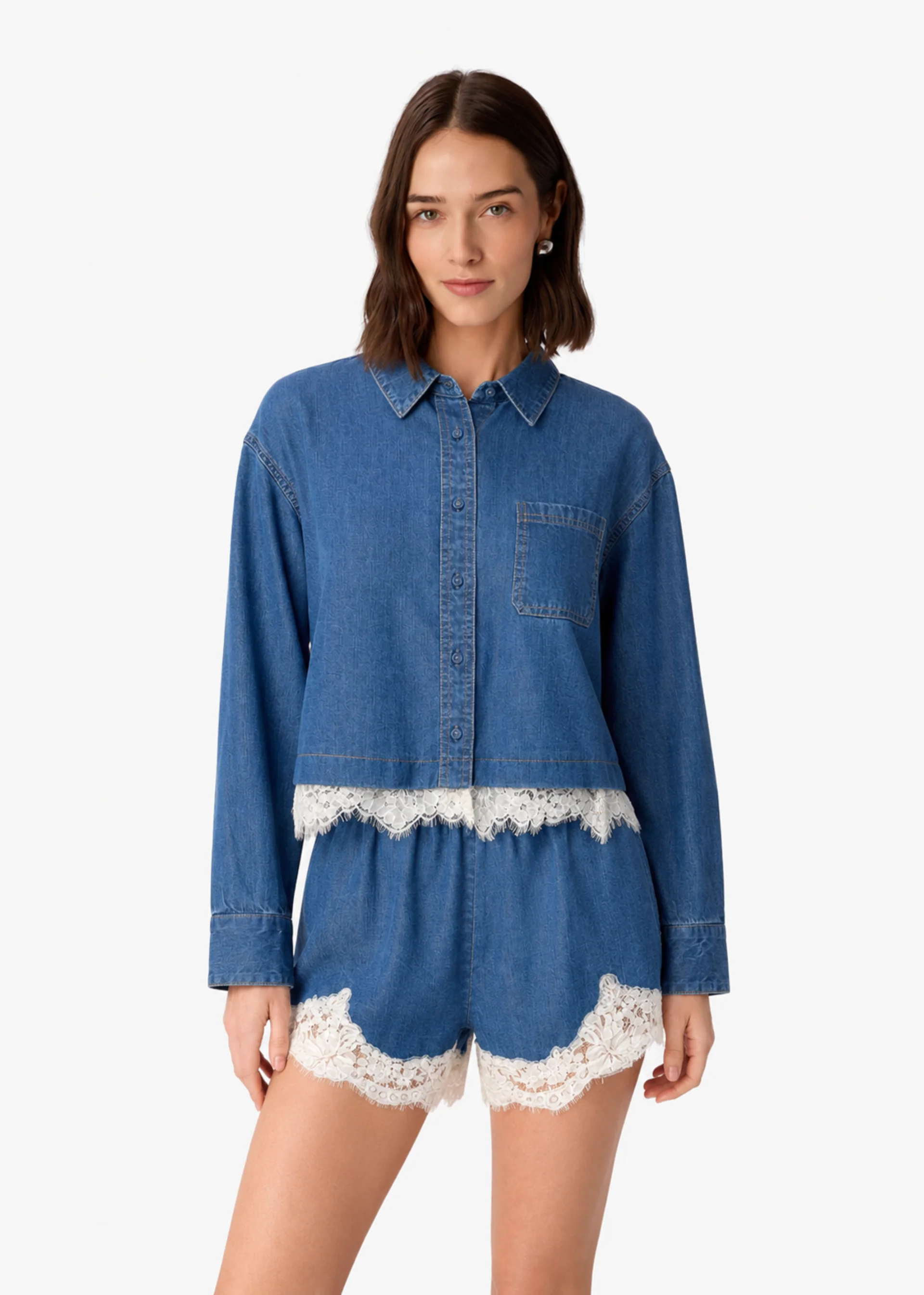 Alona Chambray Short Light Wash - Image 2