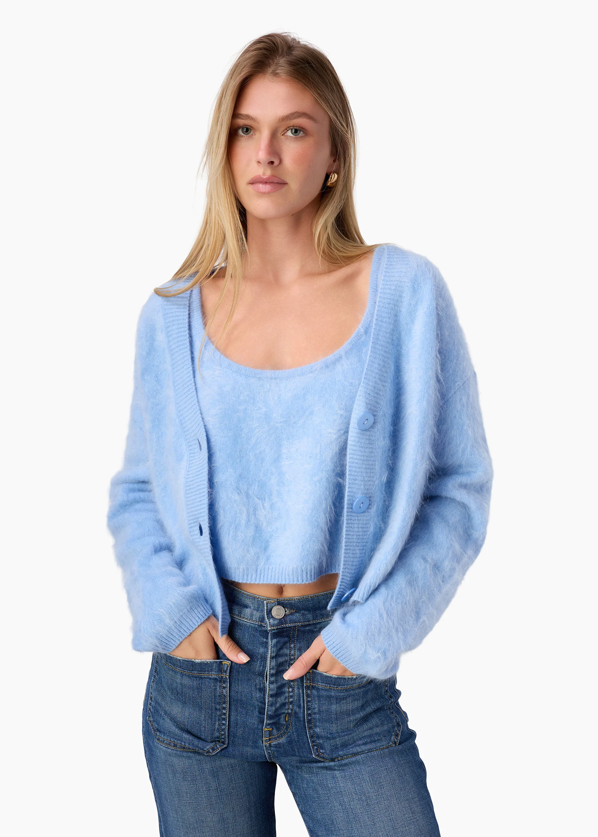 Ami Cashmere Tank Cerulean - Image 3
