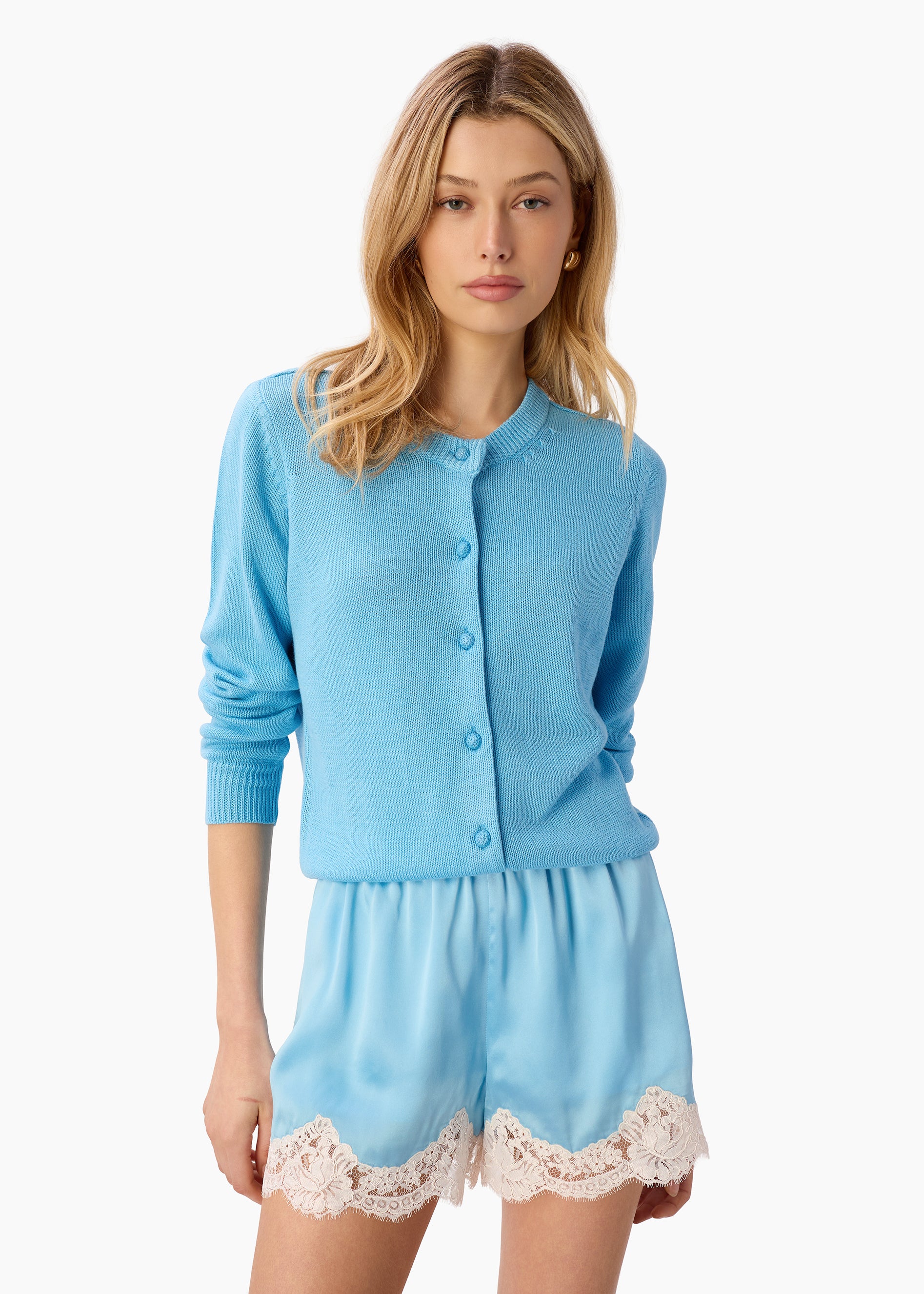 Anora Silk Short Blue Grotto - Image 2