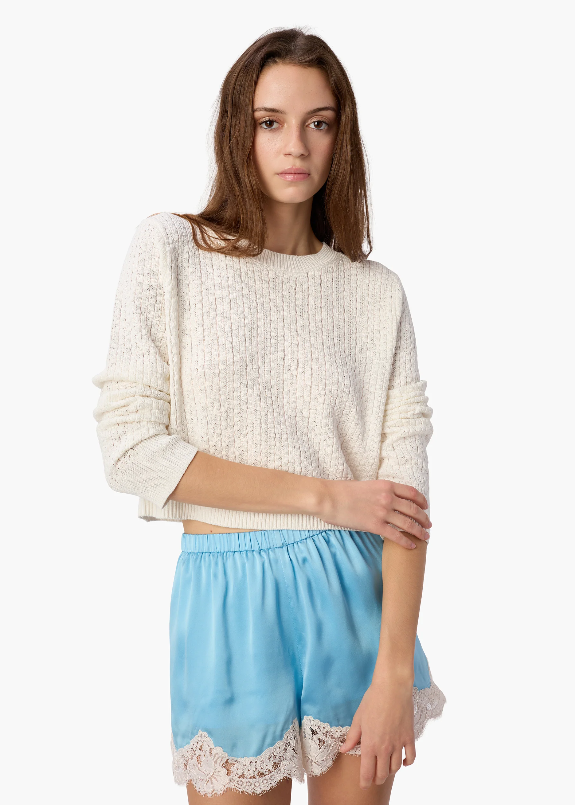 Anora Silk Short Blue Grotto - Image 3