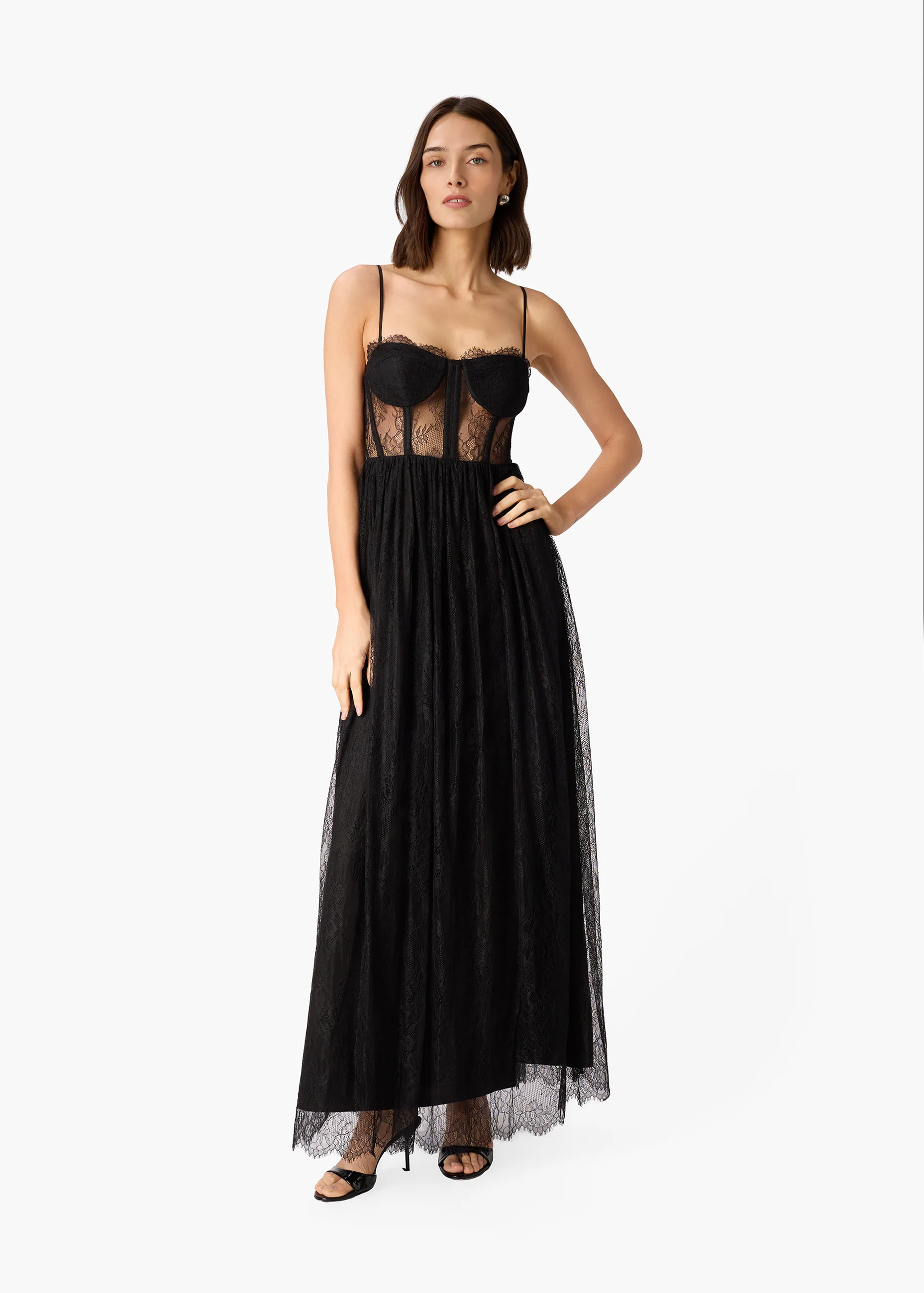 Archer Corset Lace Gown Black - Image 2