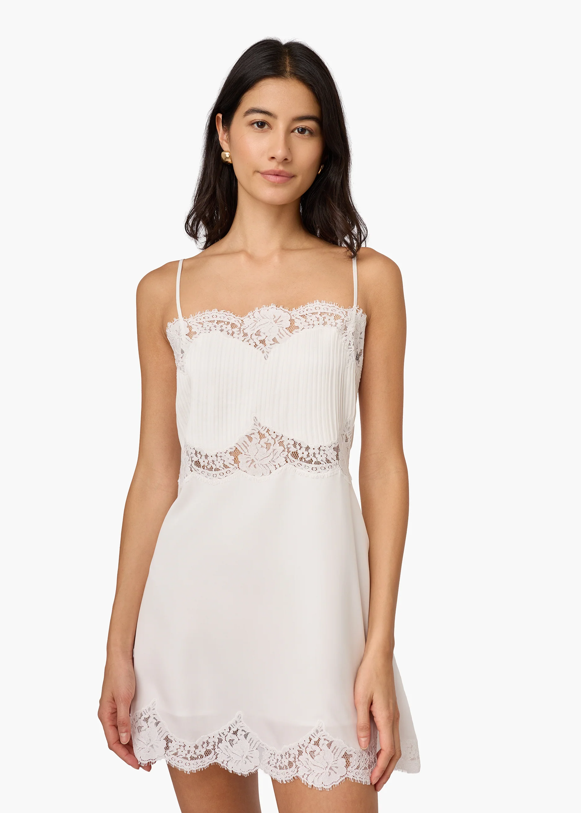 Dahl Tencel Mini Dress White - Image 2