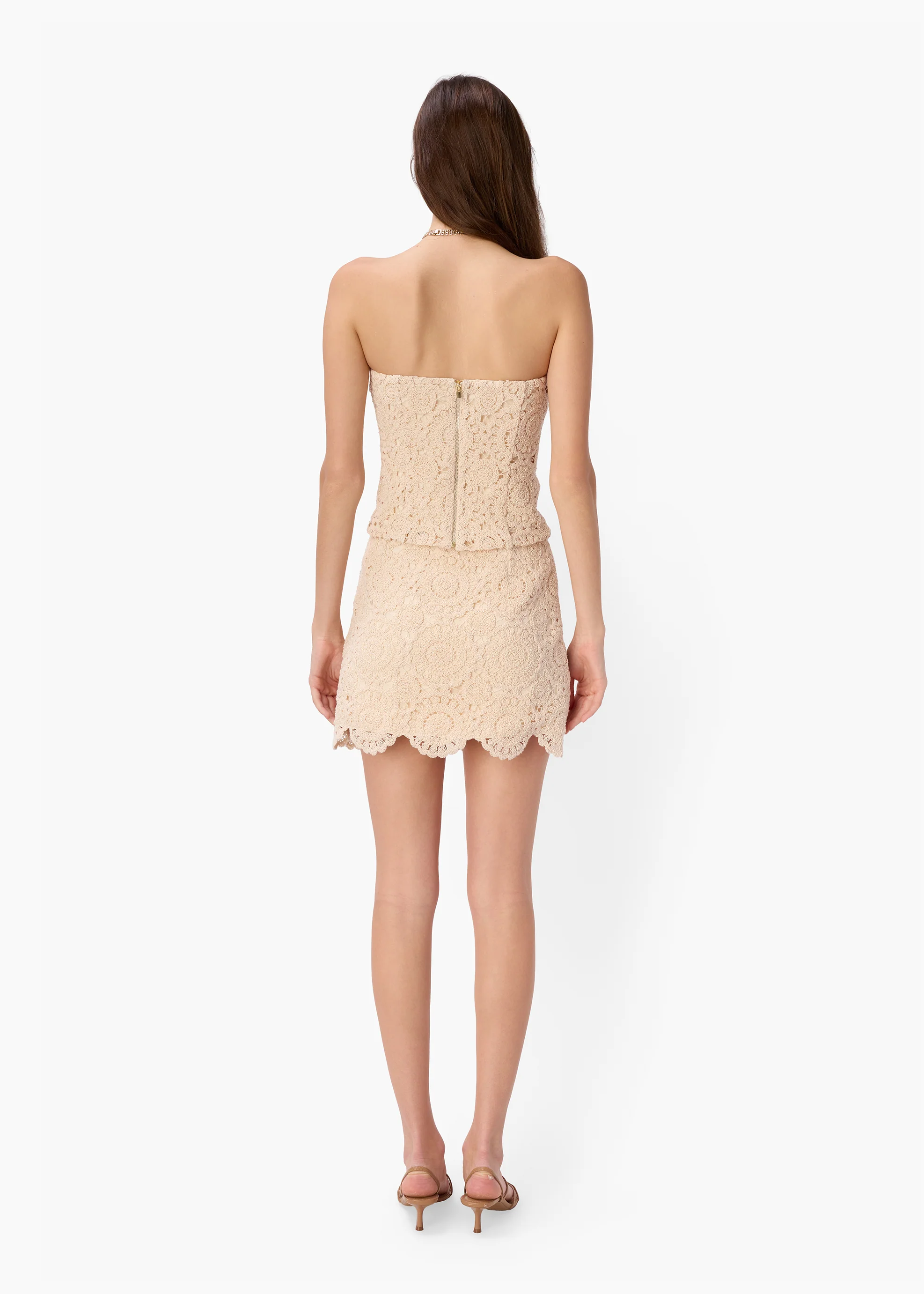 Demeter Crochet Mini Skirt Bone - Image 5