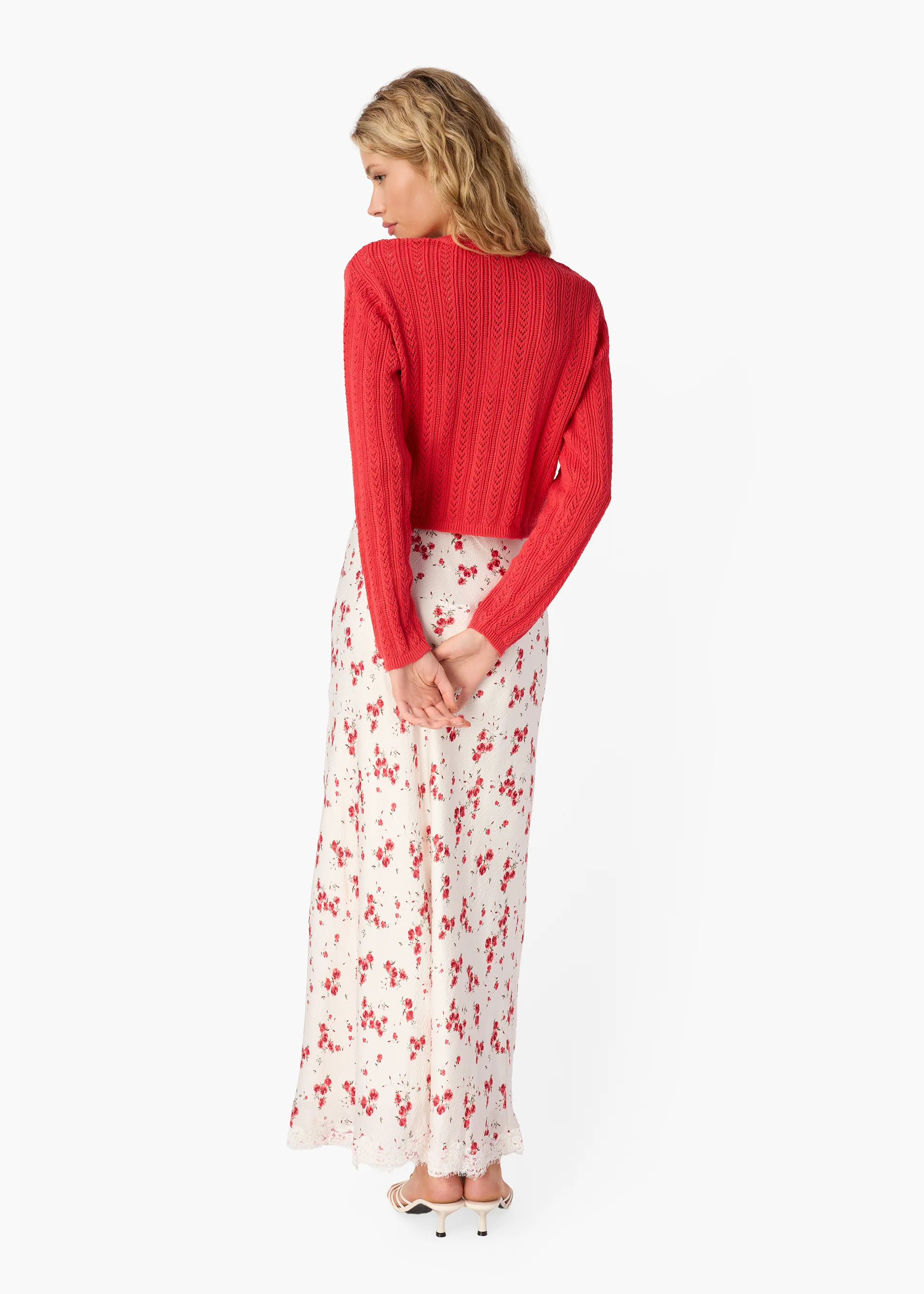 Dresden Cropped Cardigan Candy Apple - Image 4