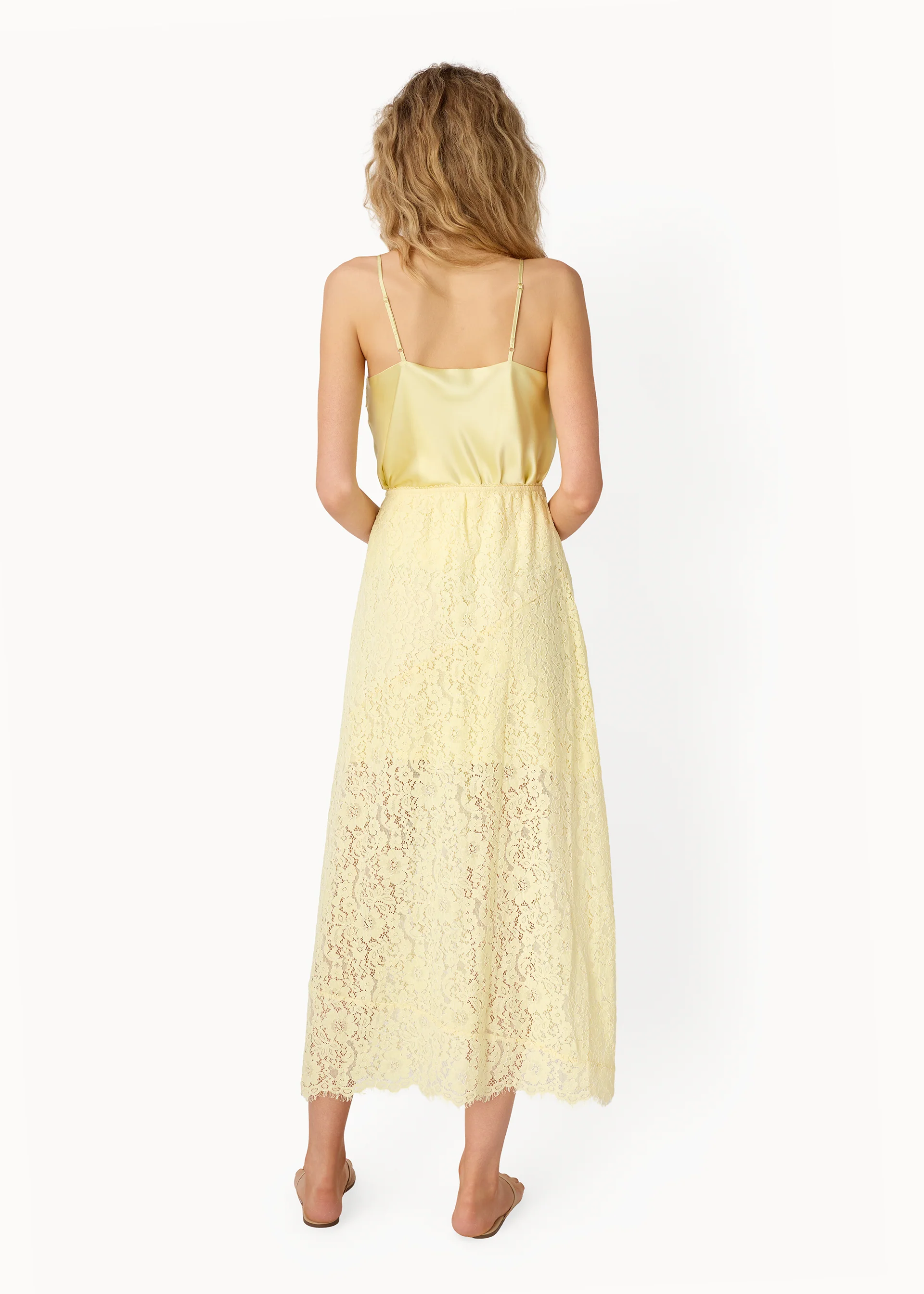 Effie Lace Midi Skirt Buttercup - Image 4