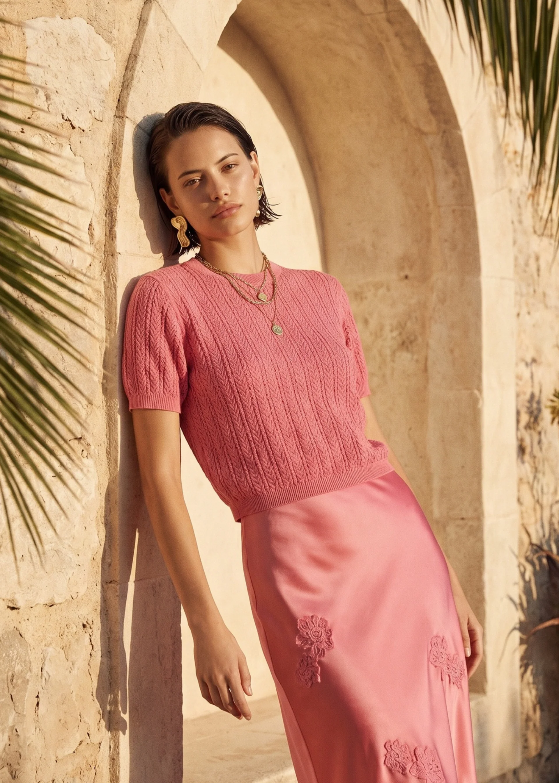 Ellory Cotton Knit Top Hibiscus - Image 5
