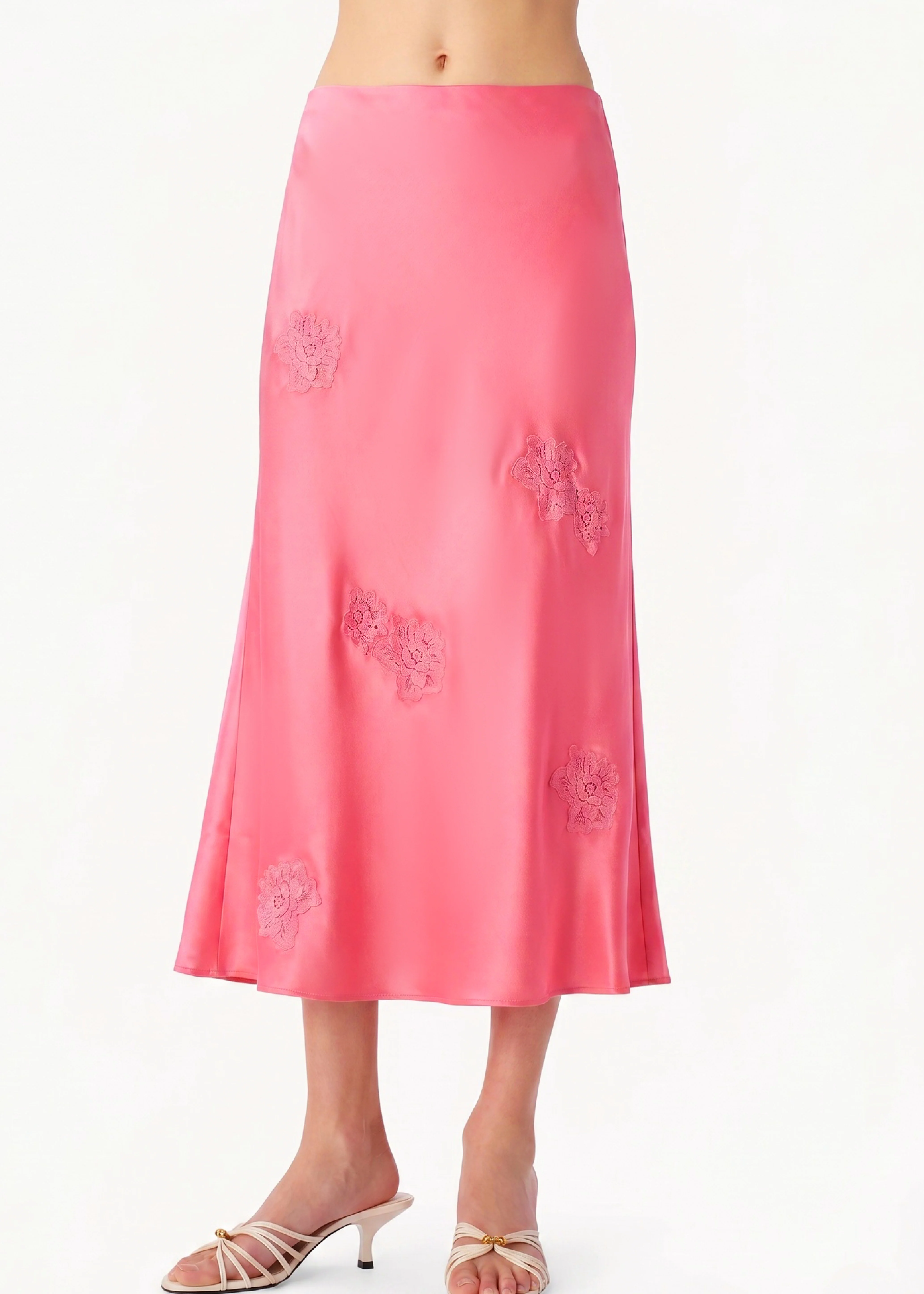 Florina Midi Skirt Hibiscus