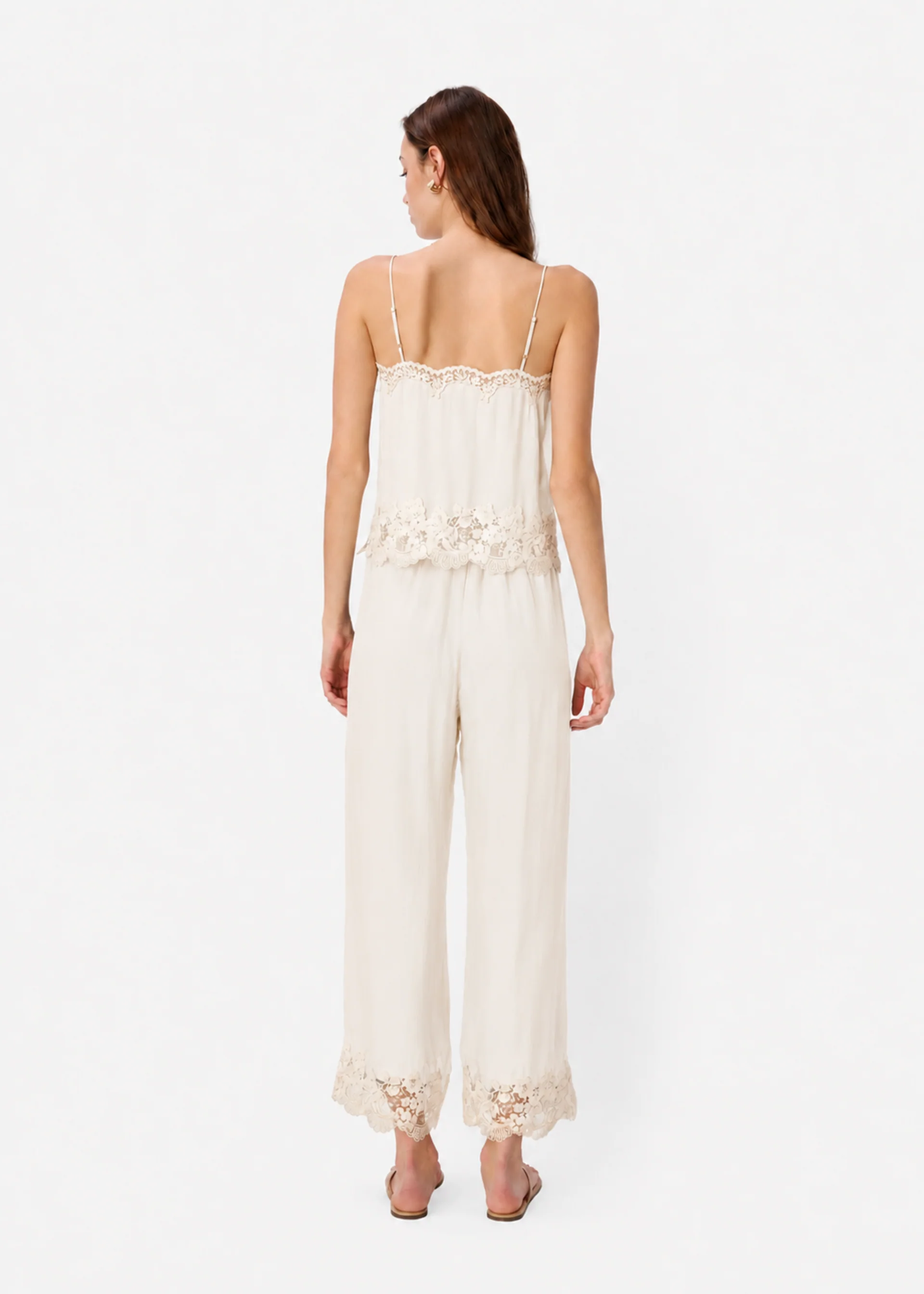Gilda Silk Pant Bone - Image 4