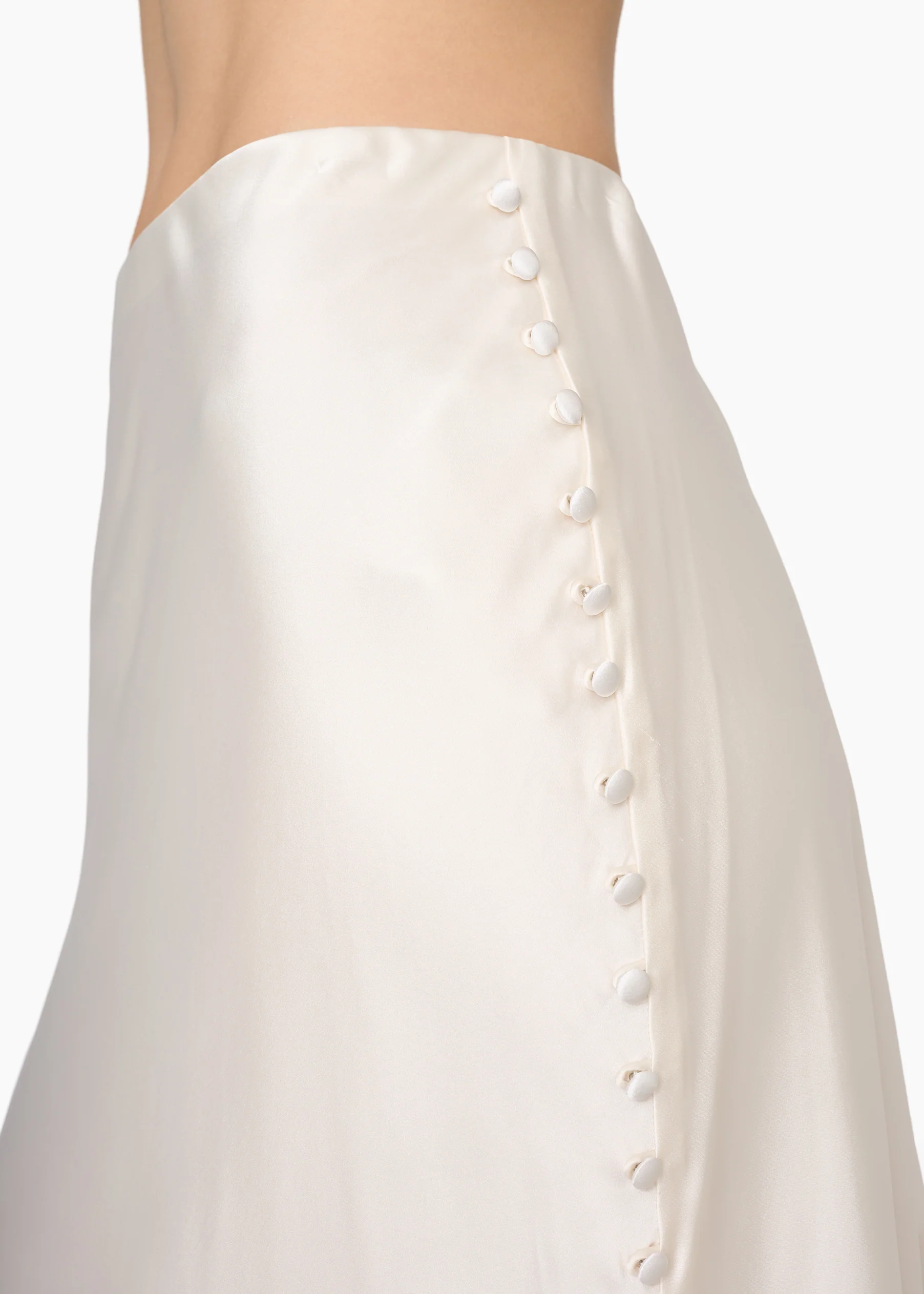 Guynan Silk Maxi Skirt Macadamia - Image 3