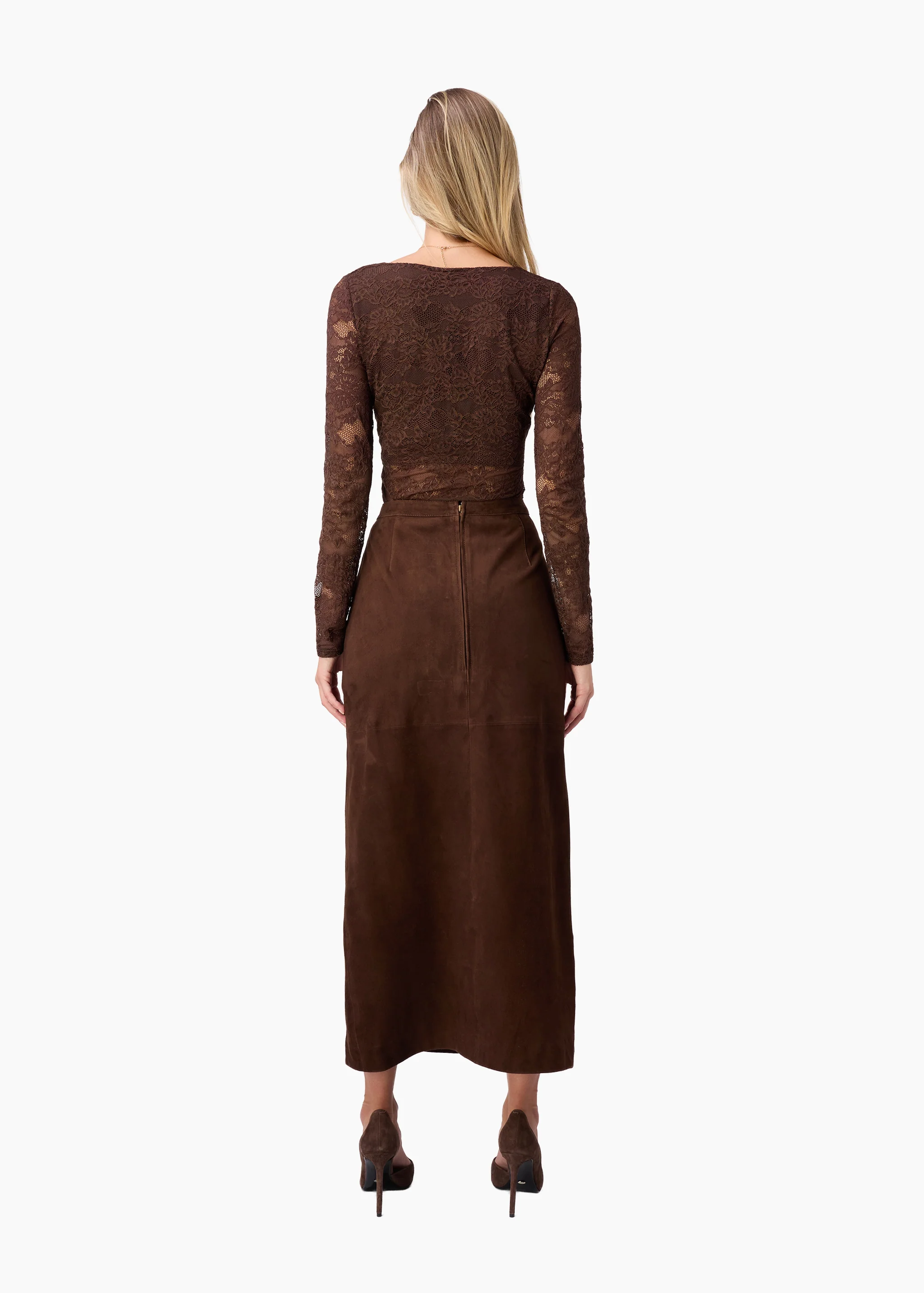 Idris Suede Skirt Malt - Image 3