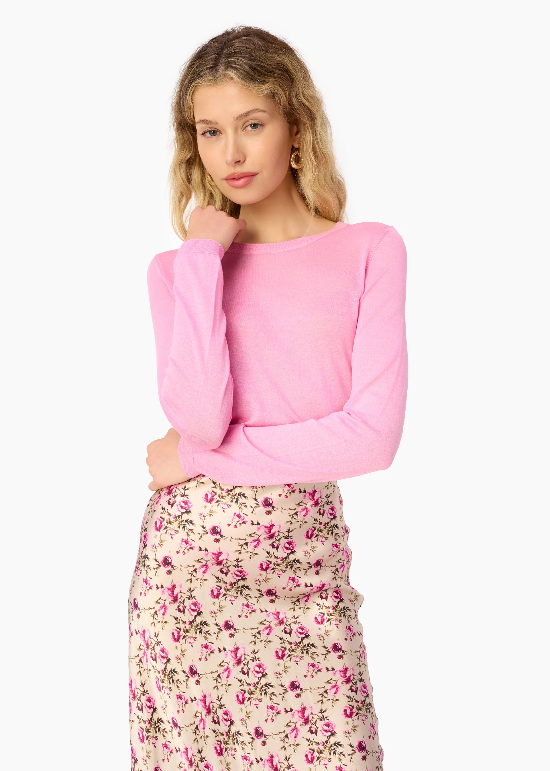 Jaime Lightweight Knit Top Camellia - Image 5