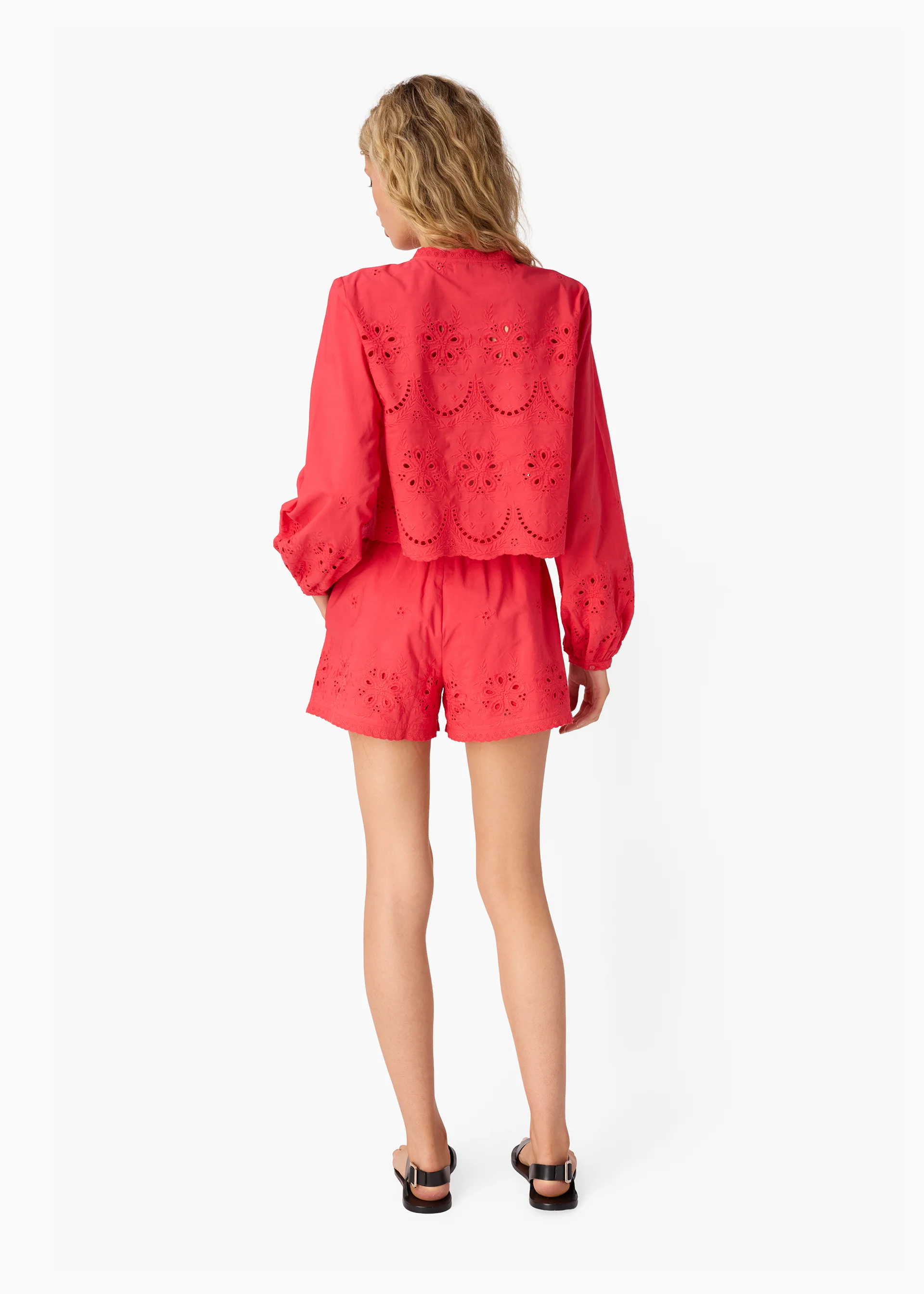 Kalena Cotton Blouse Candy Apple - Image 3