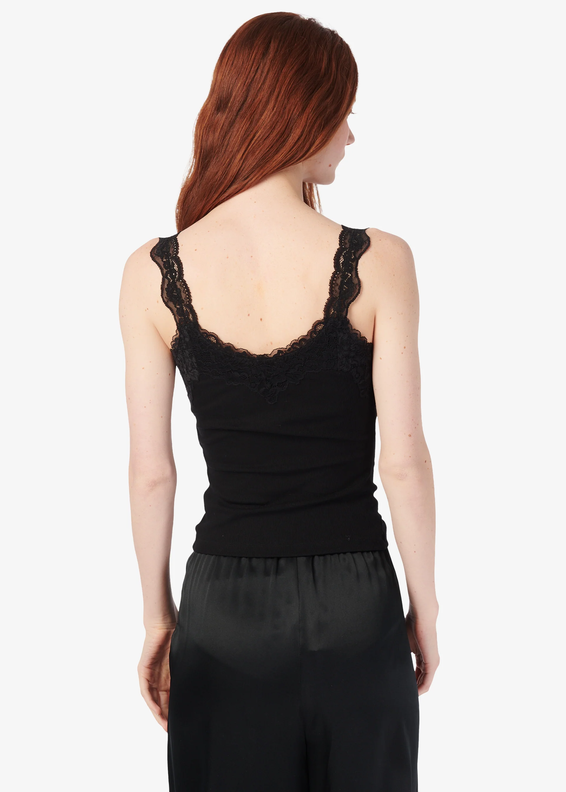 Lani Rib Knit Tank Black - Image 3