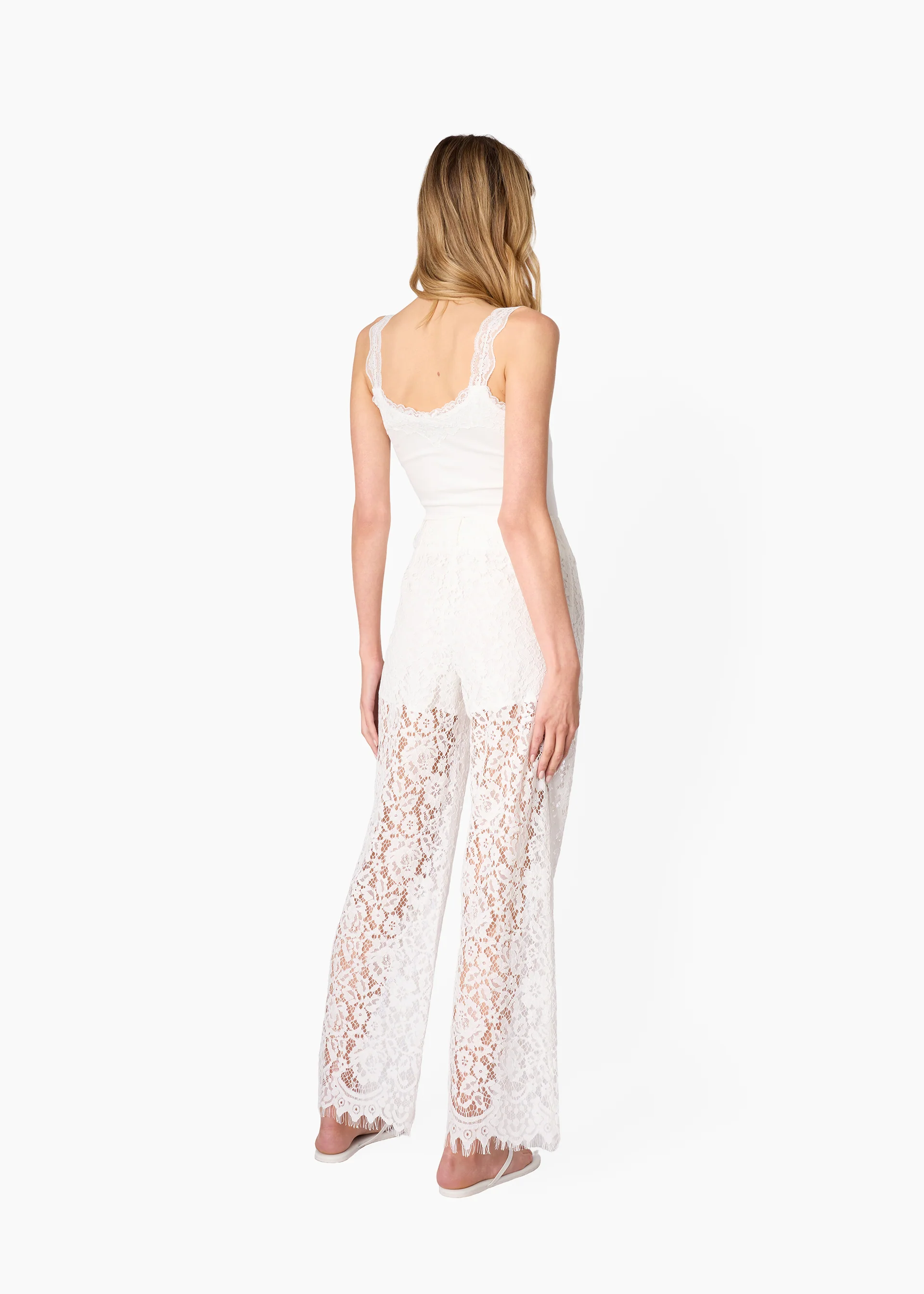 Lani Rib Knit Tank White - Image 4