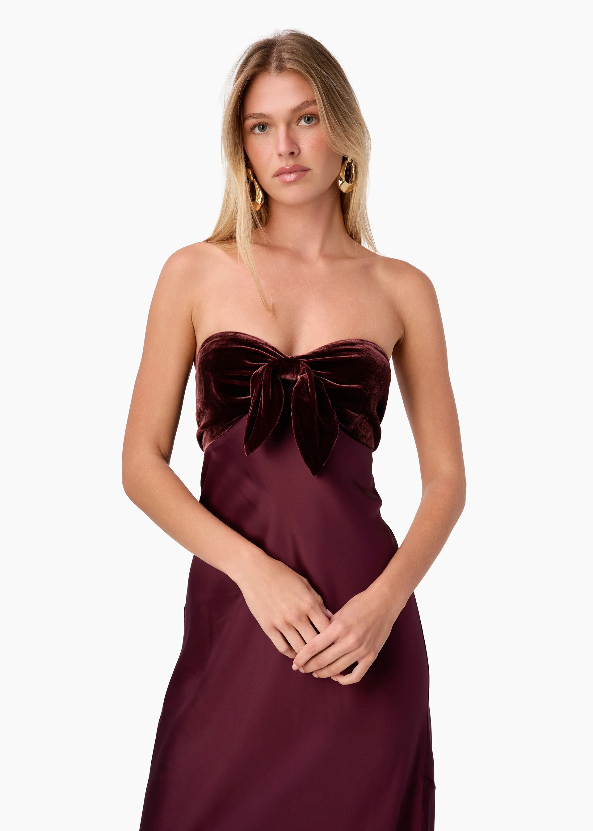 Lavinia Strapless Gown Cranberry - Image 4
