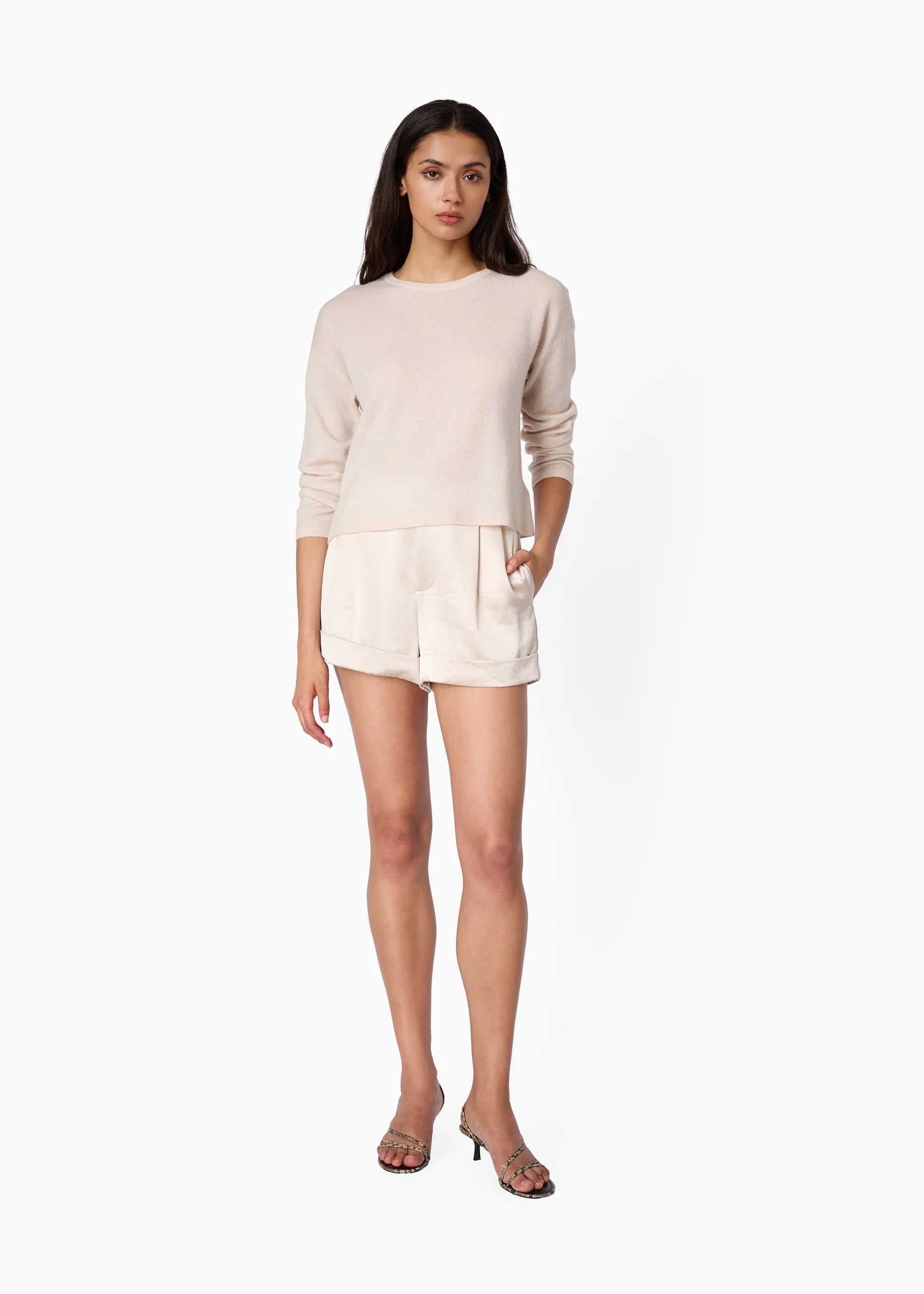 Leith Wool Cashmere Sweater Oat - Image 2