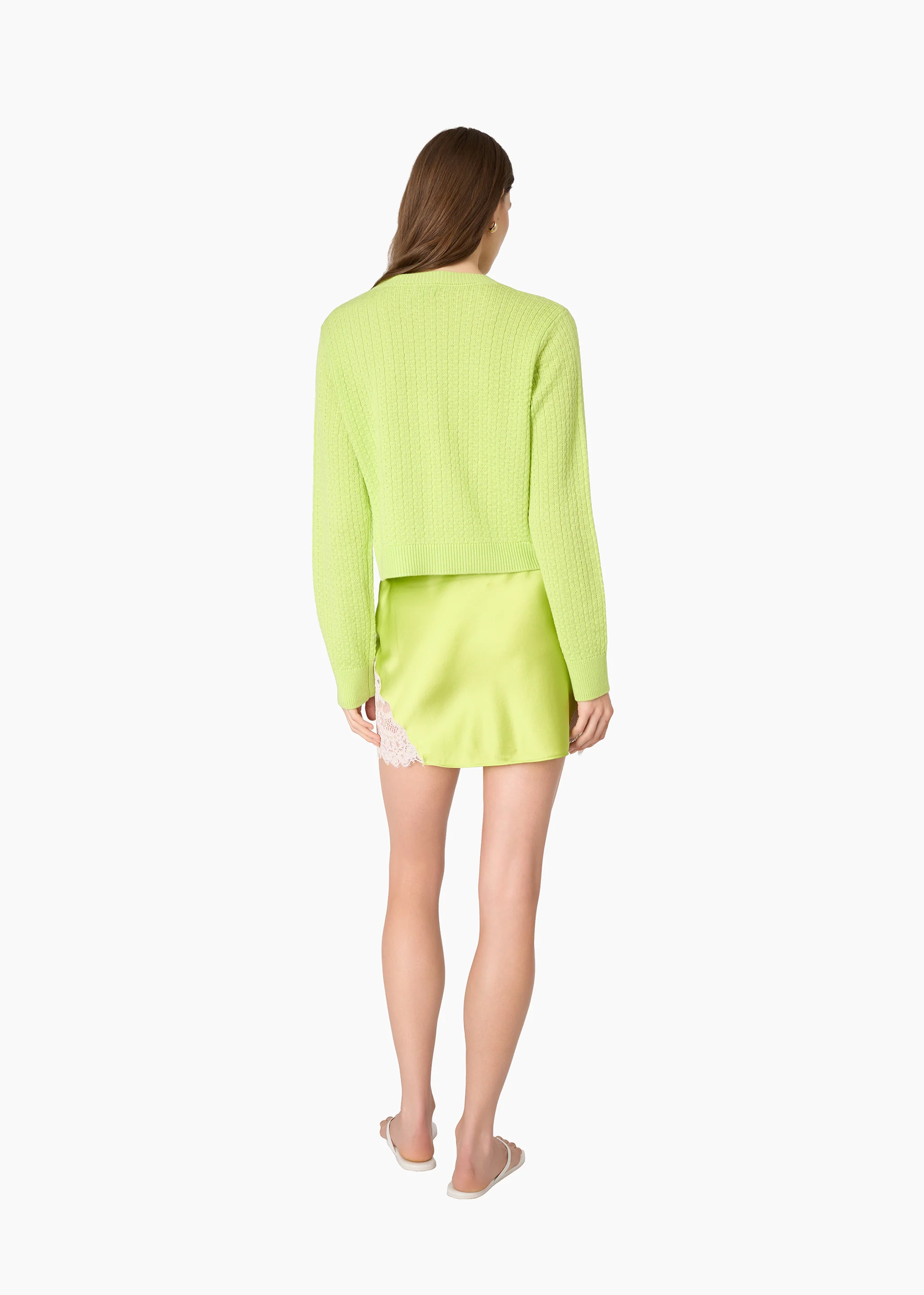 Lesley Cropped Sweater Key Lime - Image 6