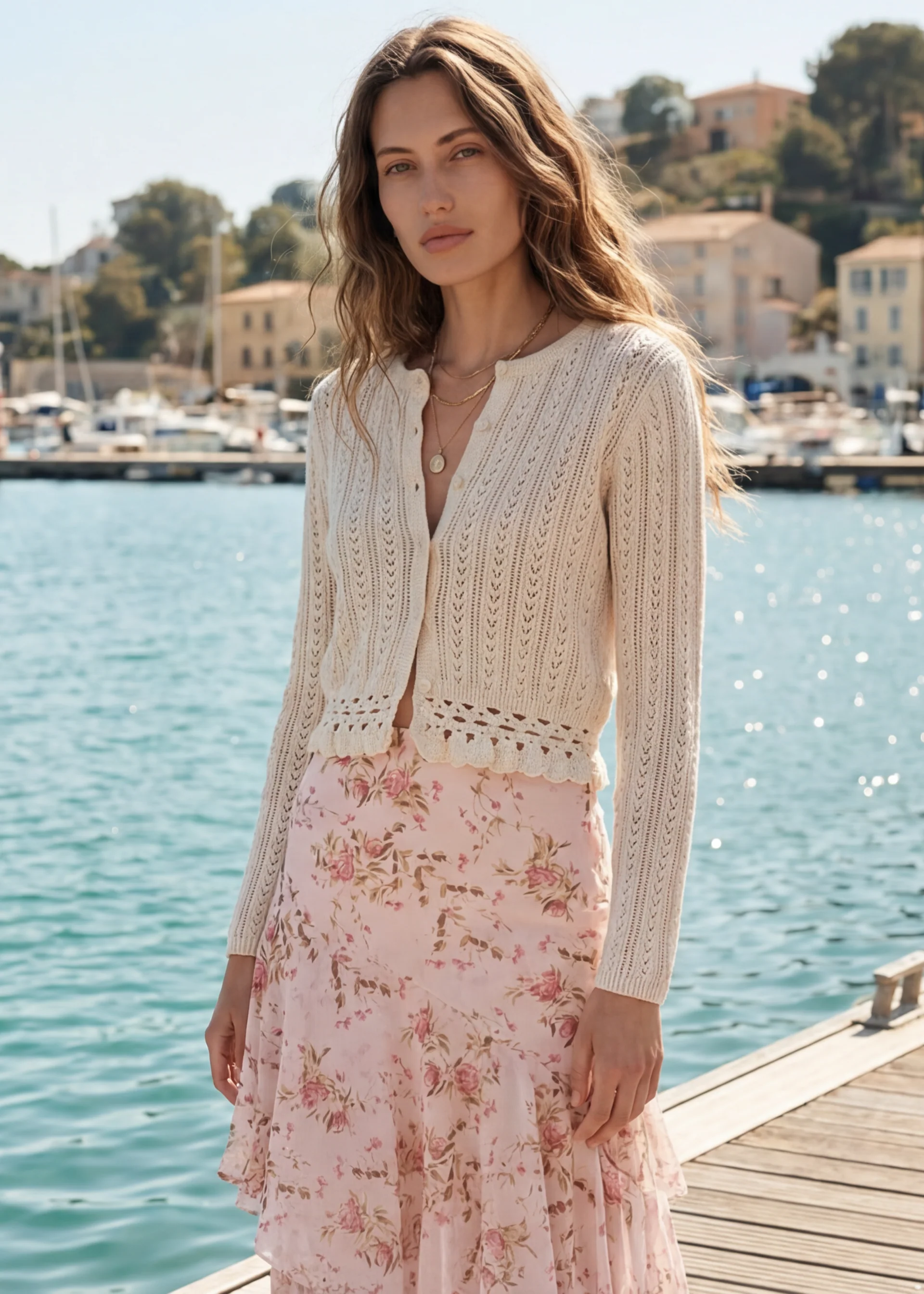 Lilibeth Pointelle Cardigan Macadamia - Image 4