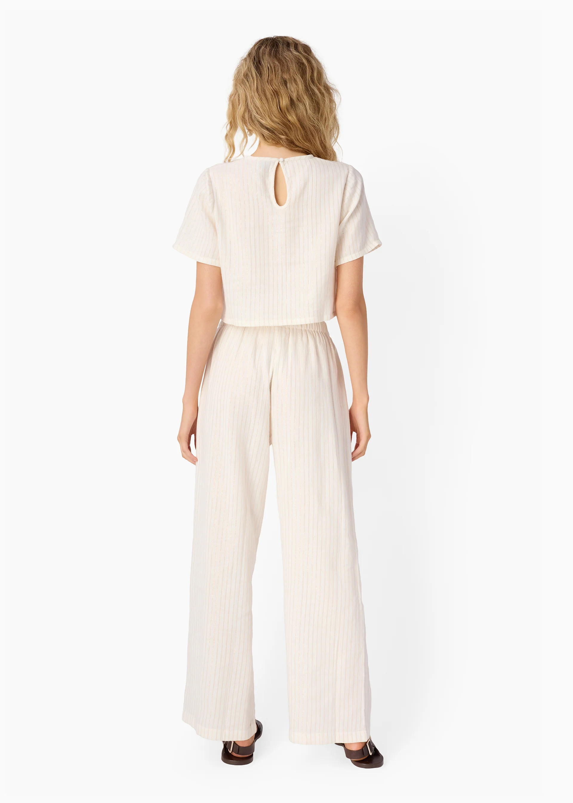 Lima Metallic Cotton Pant Ceramic - Image 4