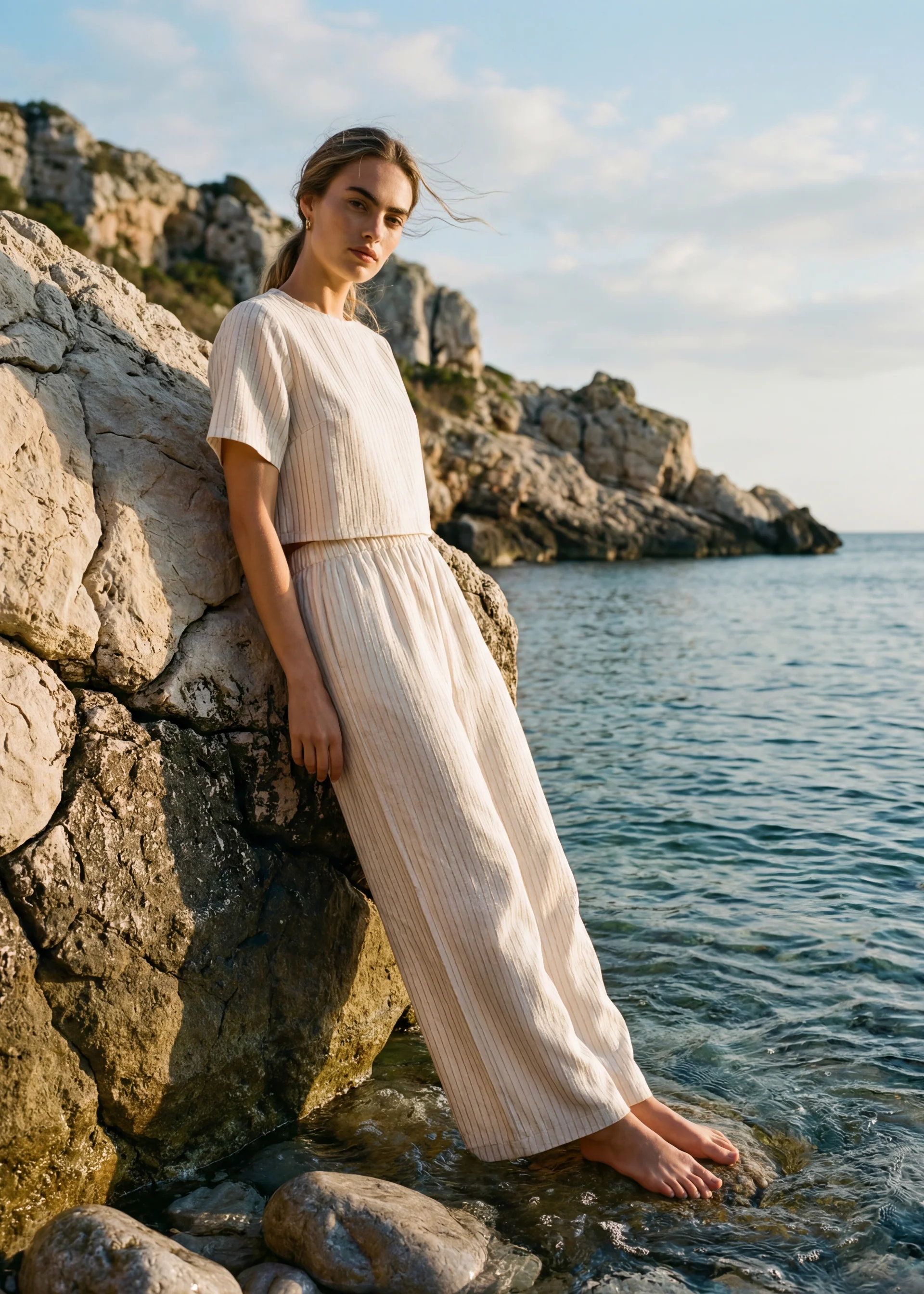 Lima Metallic Cotton Pant Ceramic - Image 5