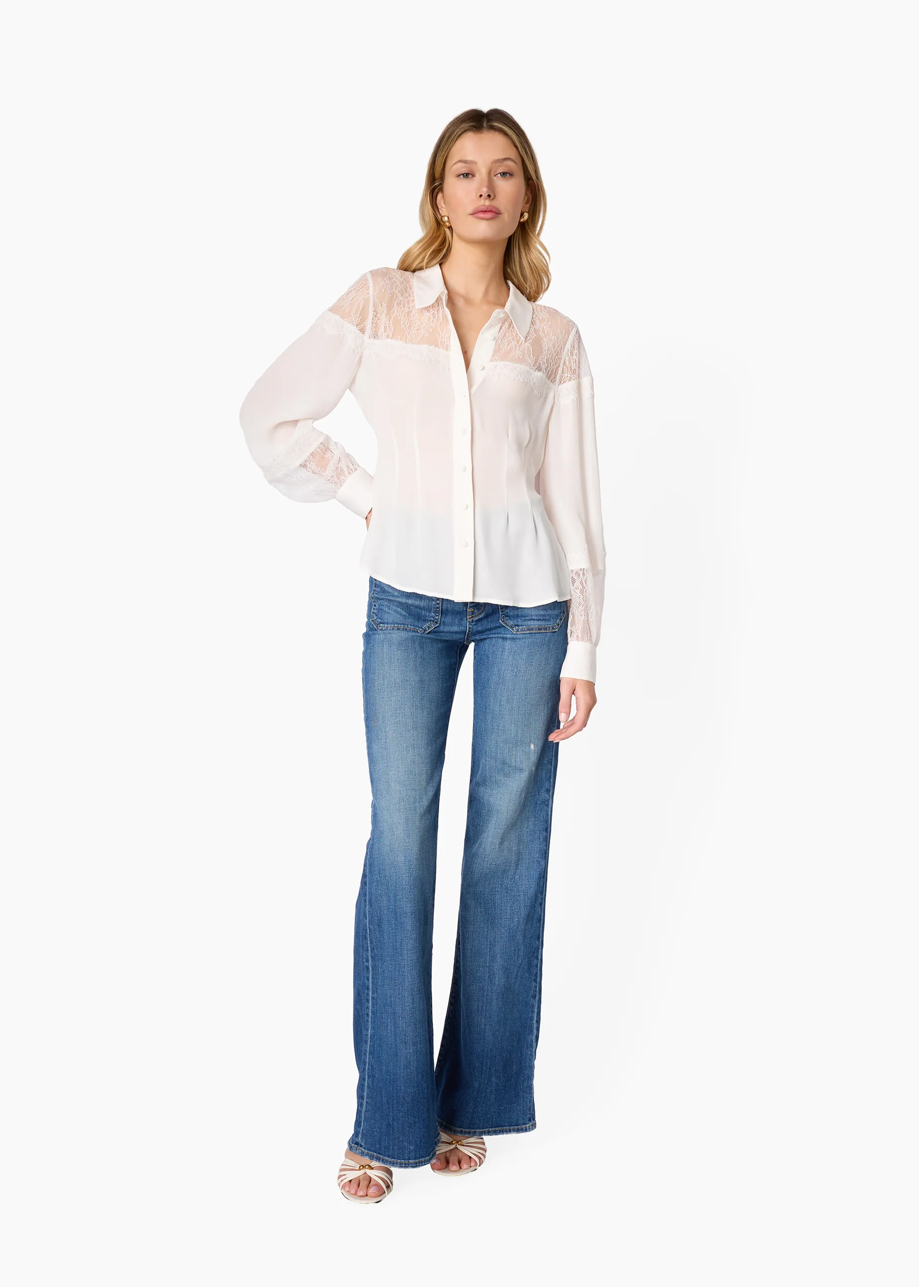 Lucena Silk Blouse Macadamia - Image 2