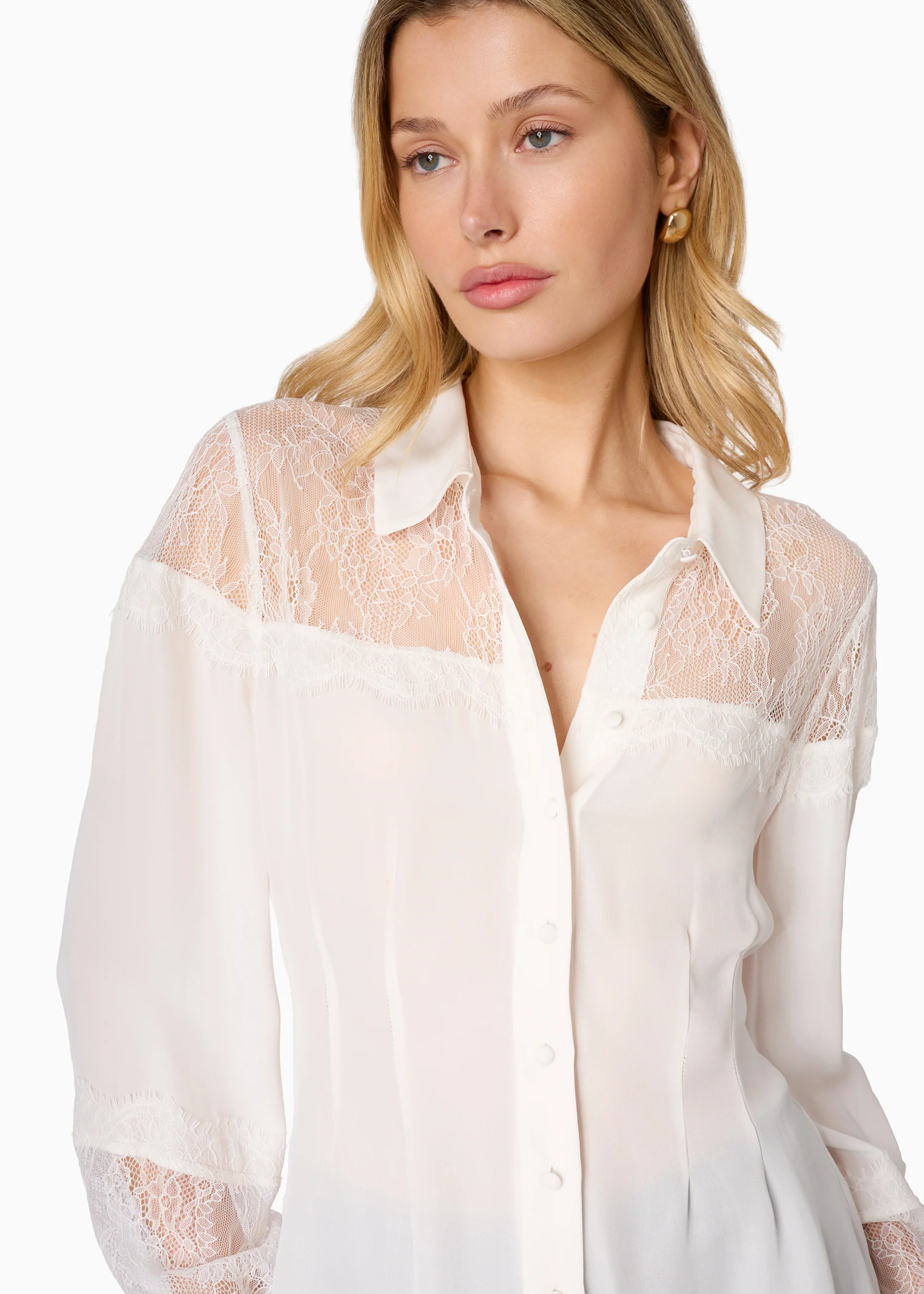 Lucena Silk Blouse Macadamia - Image 3