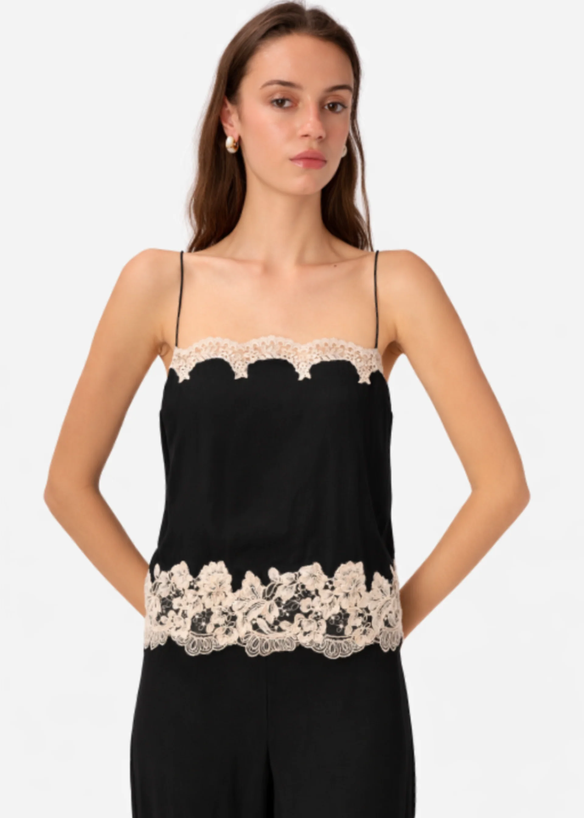 Maiya Silk Camisole Black
