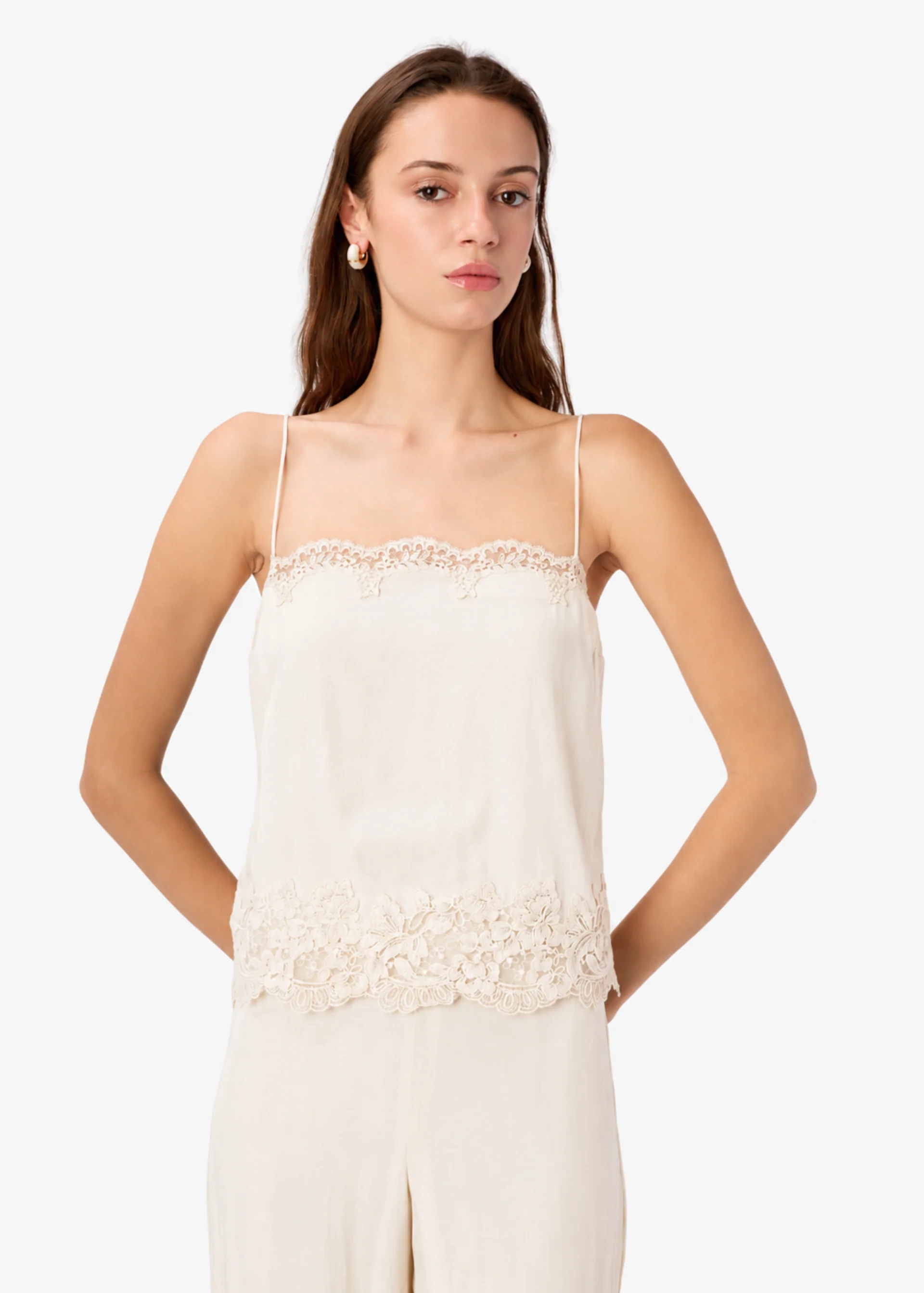Maiya Silk Camisole Bone