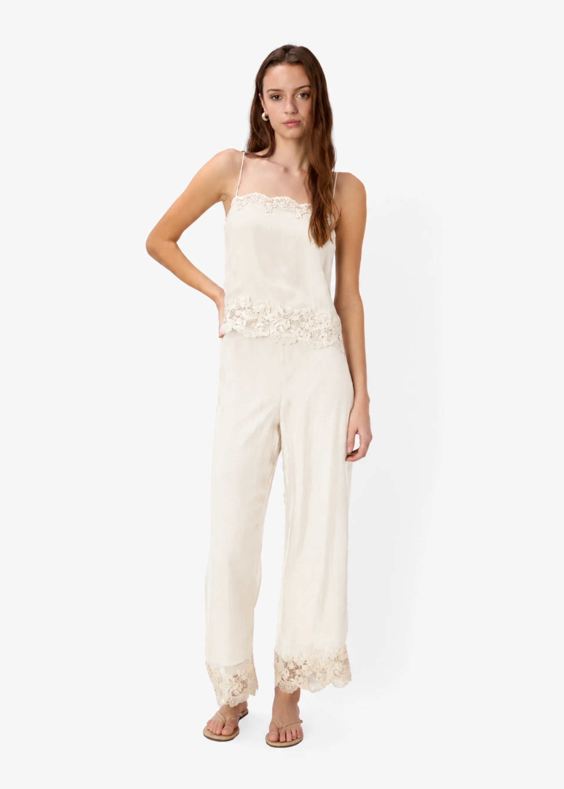 Maiya Silk Camisole Bone - Image 3
