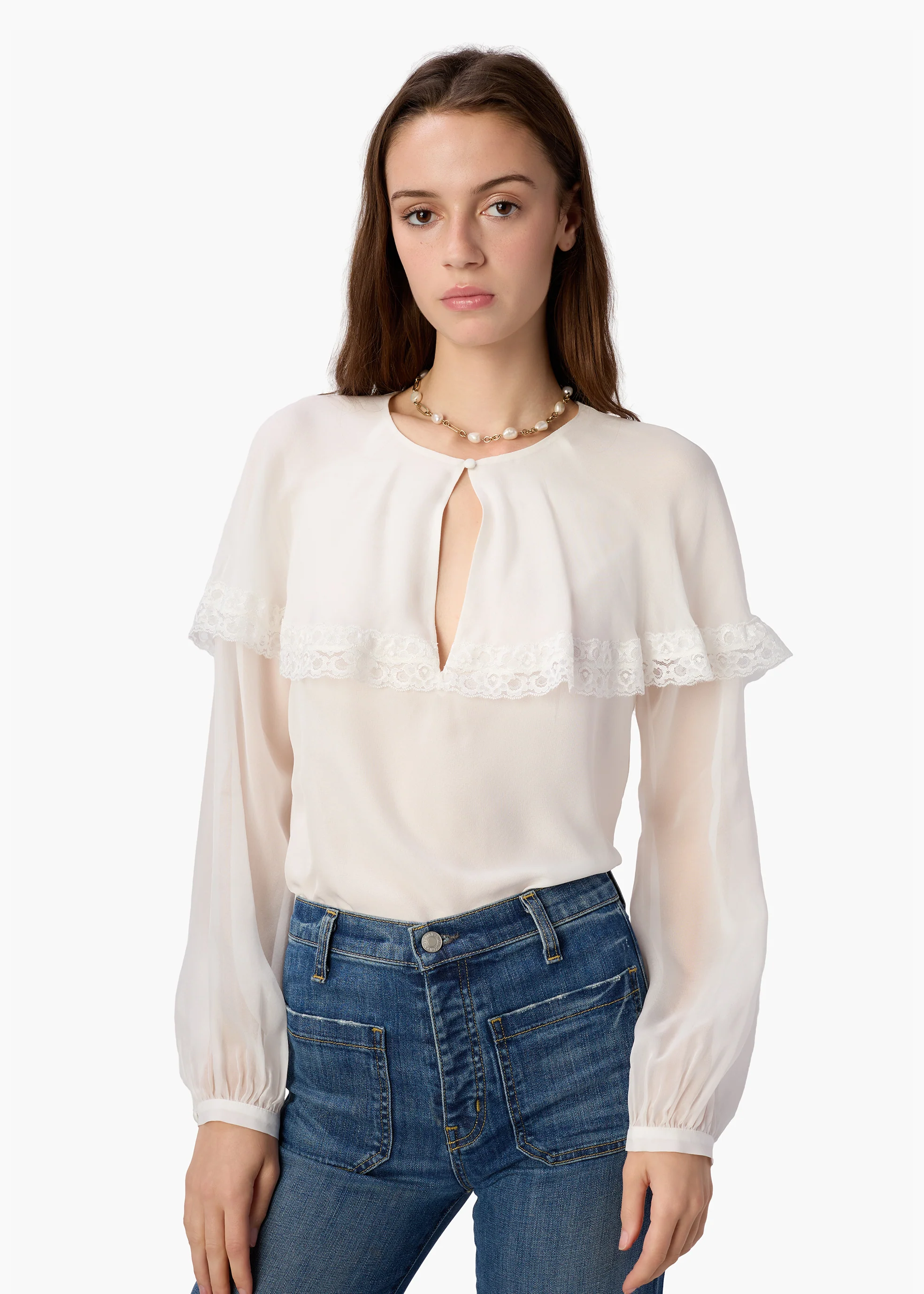 Marila Chiffon Blouse White