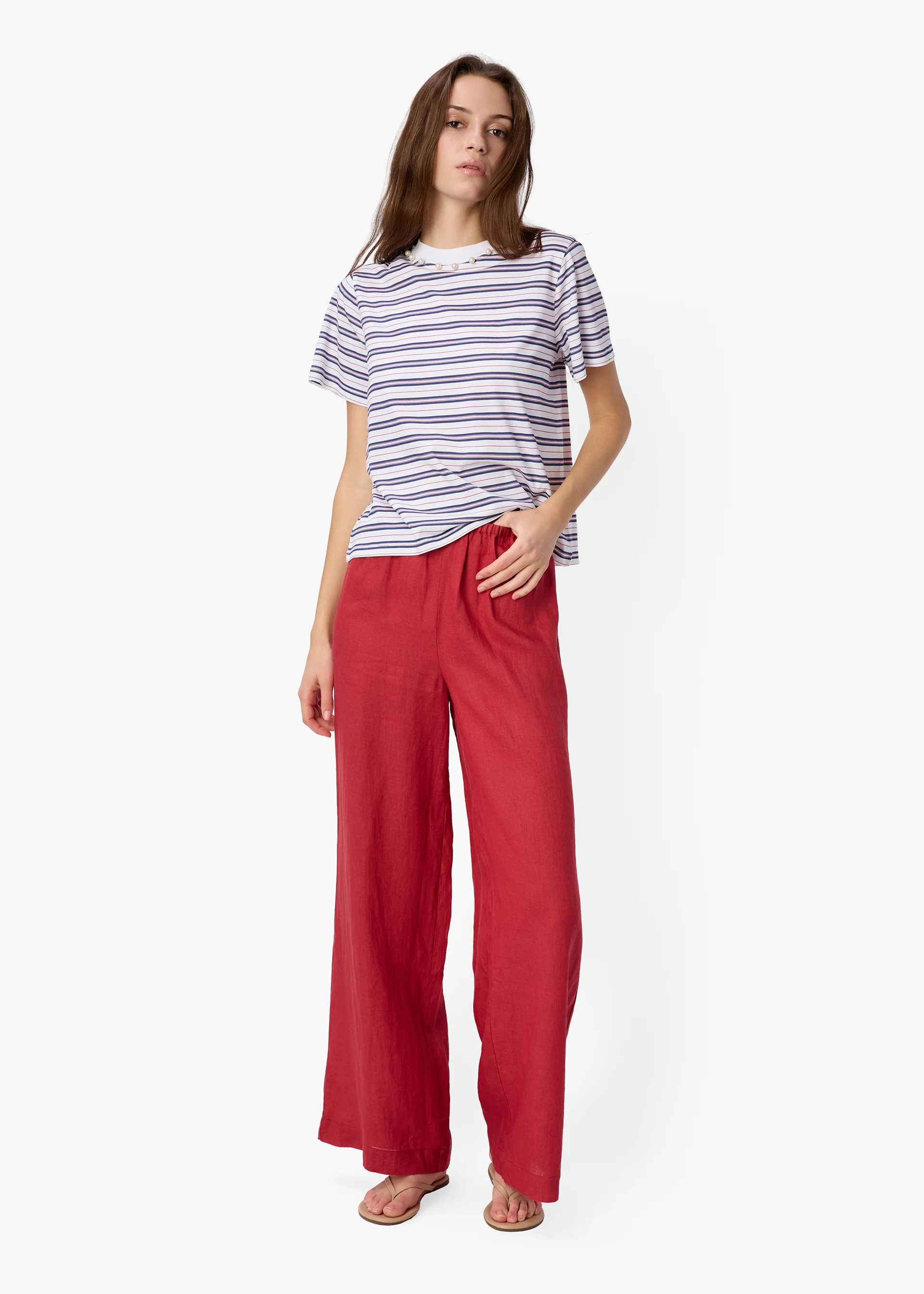 Mattea Cotton Tee Sailor Stripe - Image 2