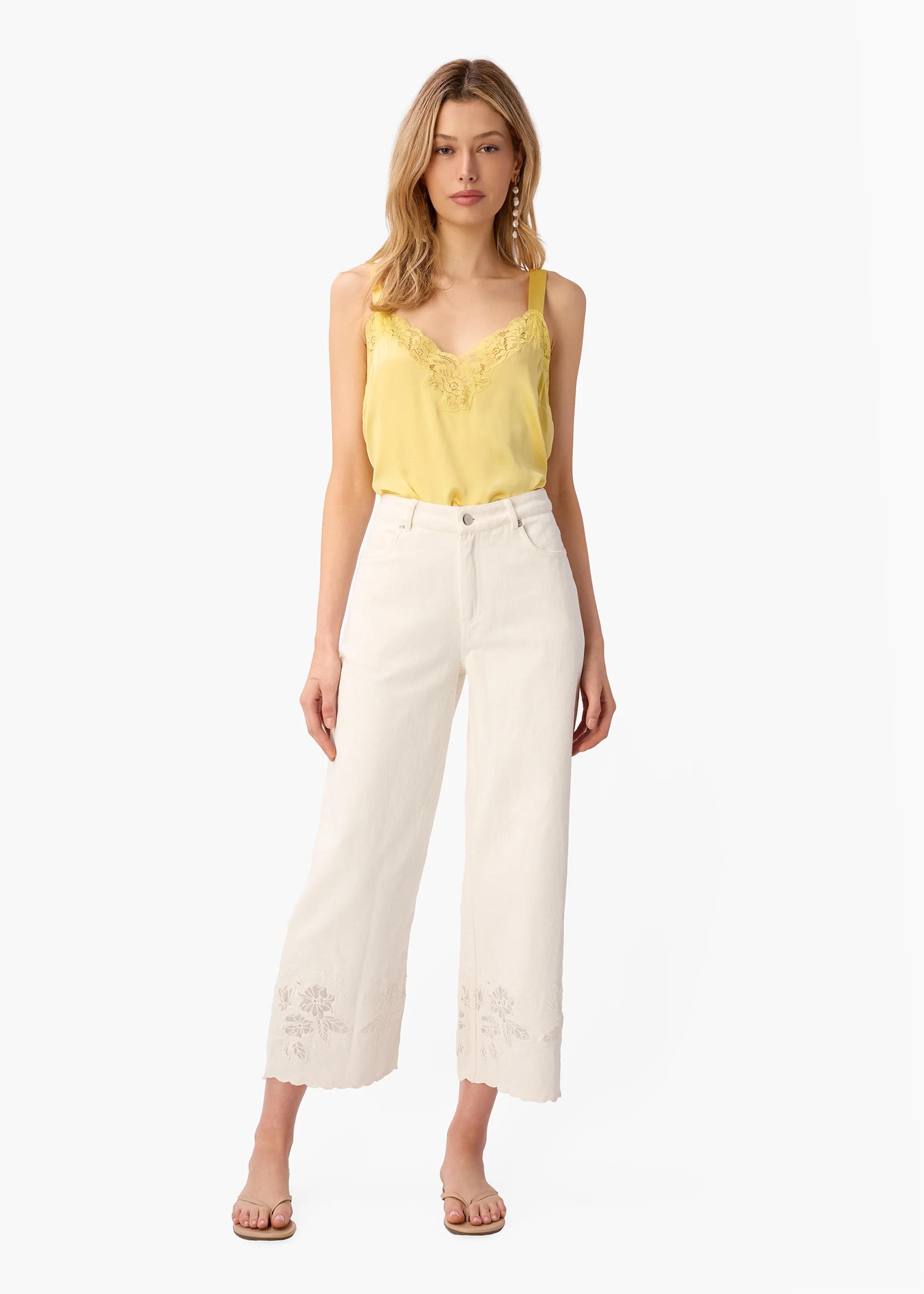 Memphis High Rise Bull Denim Pant Macadamia - Image 3