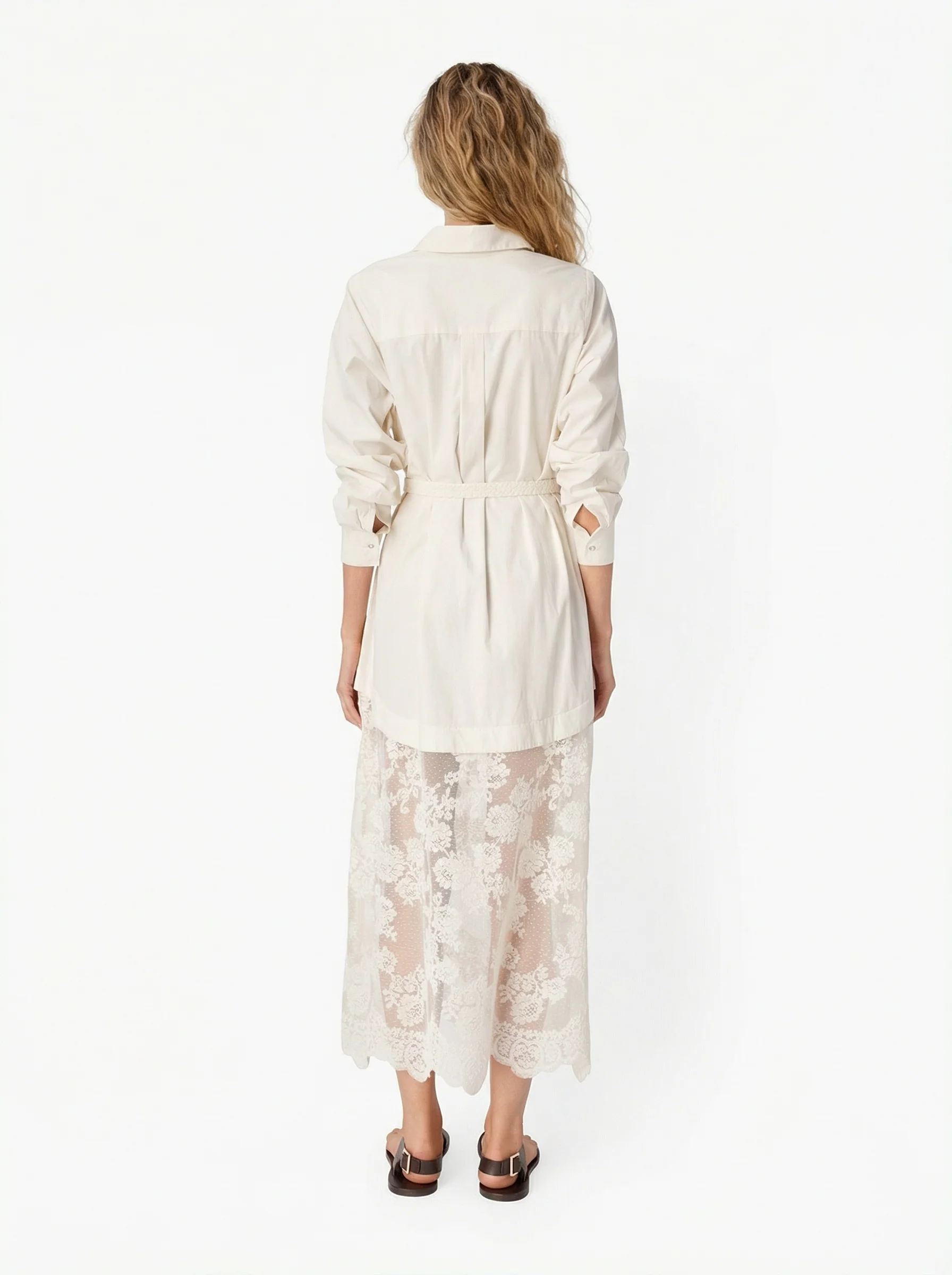 Niveen Midi Dress Macadamia - Image 4