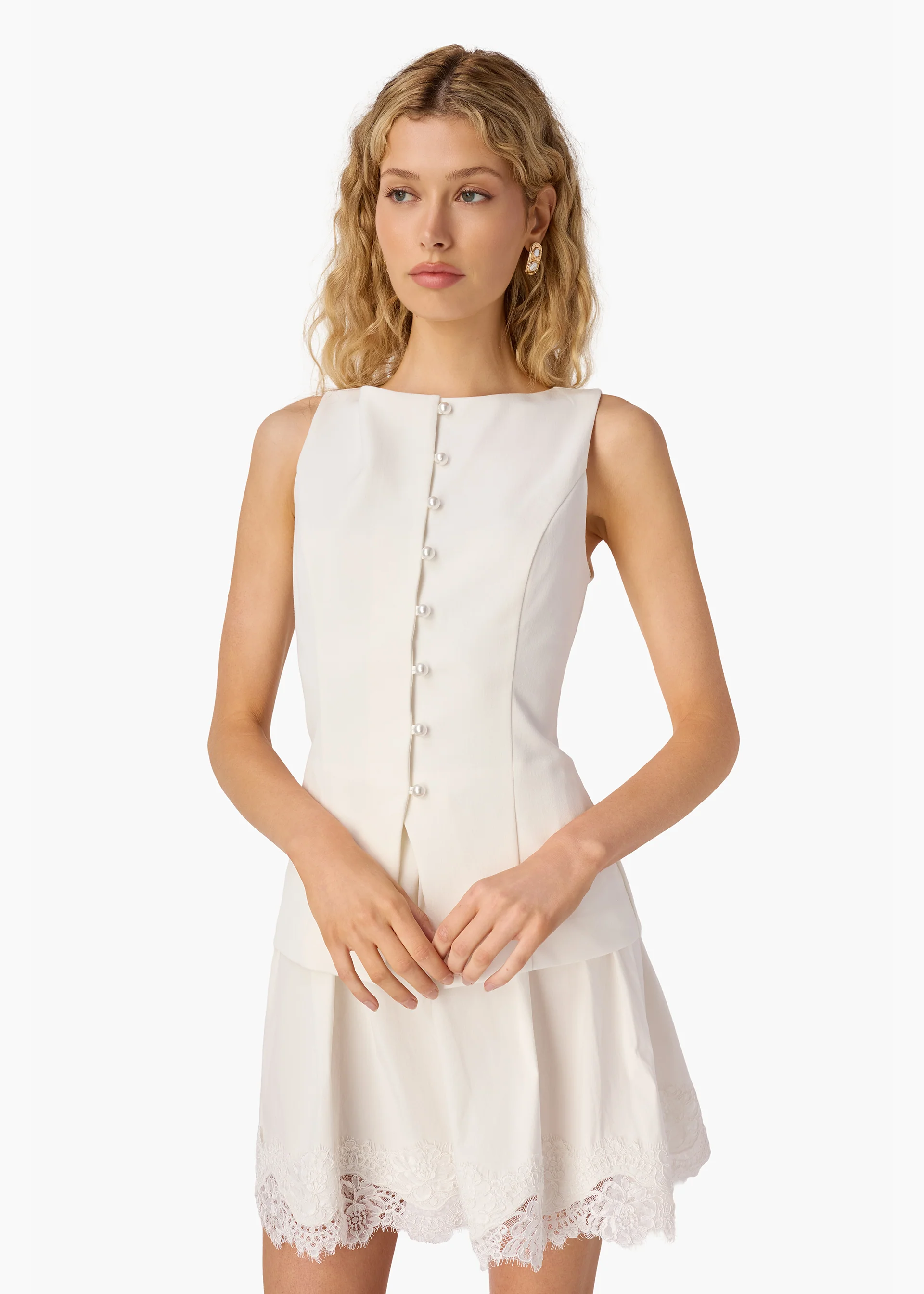 Oakley Mini Dress White - Image 3
