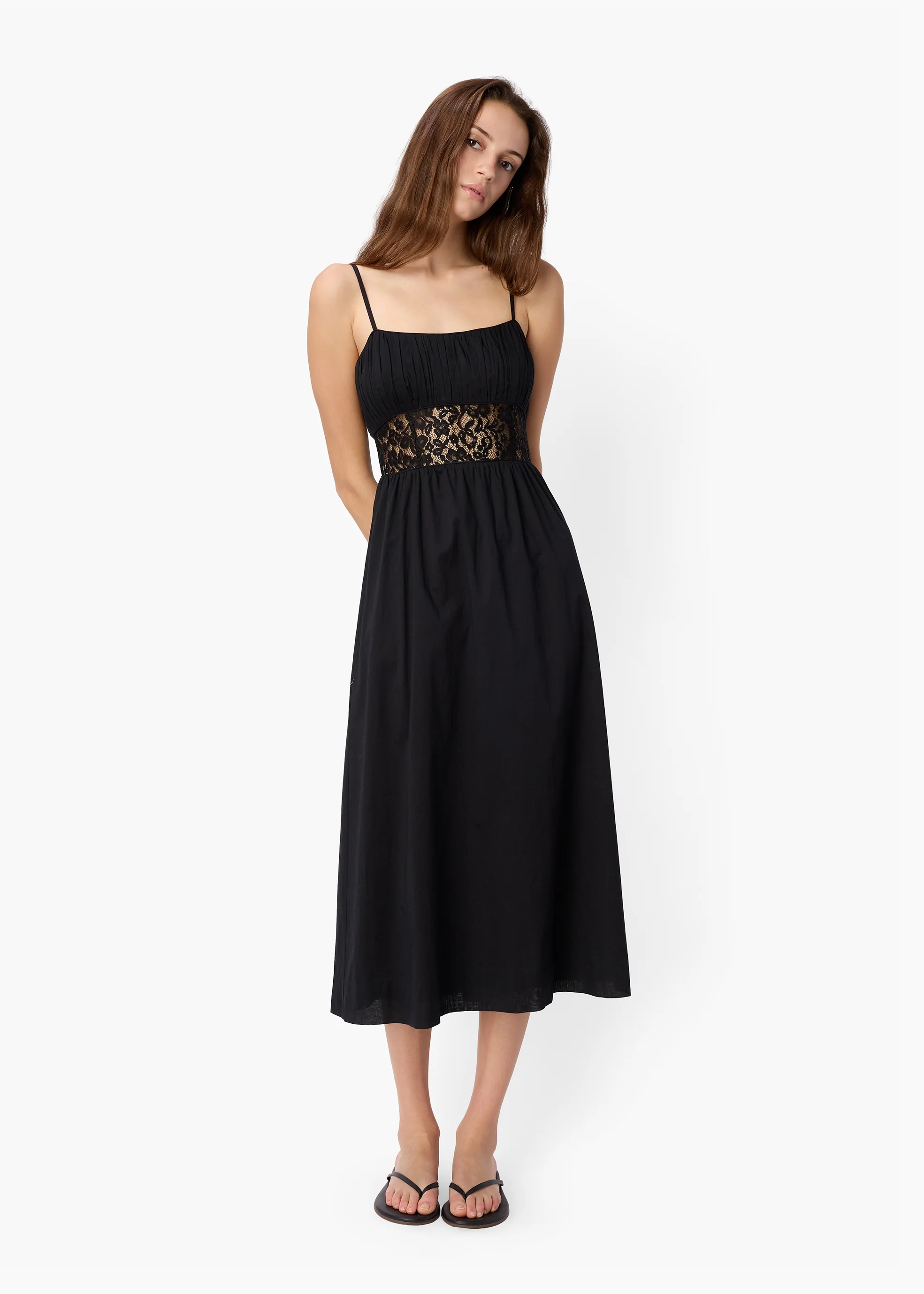 Octavia Cotton Dress Black