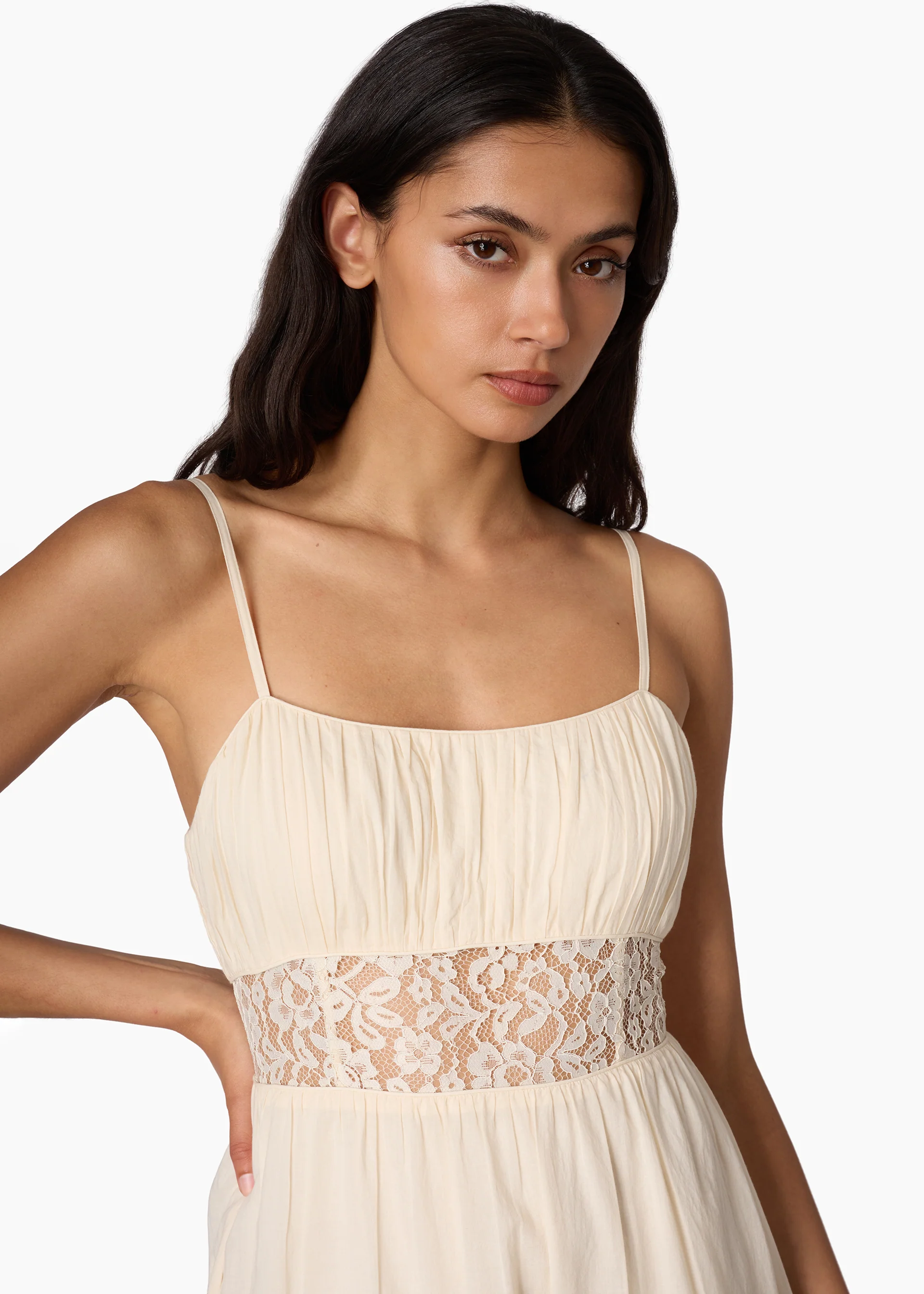 Octavia Cotton Dress Bone - Image 2