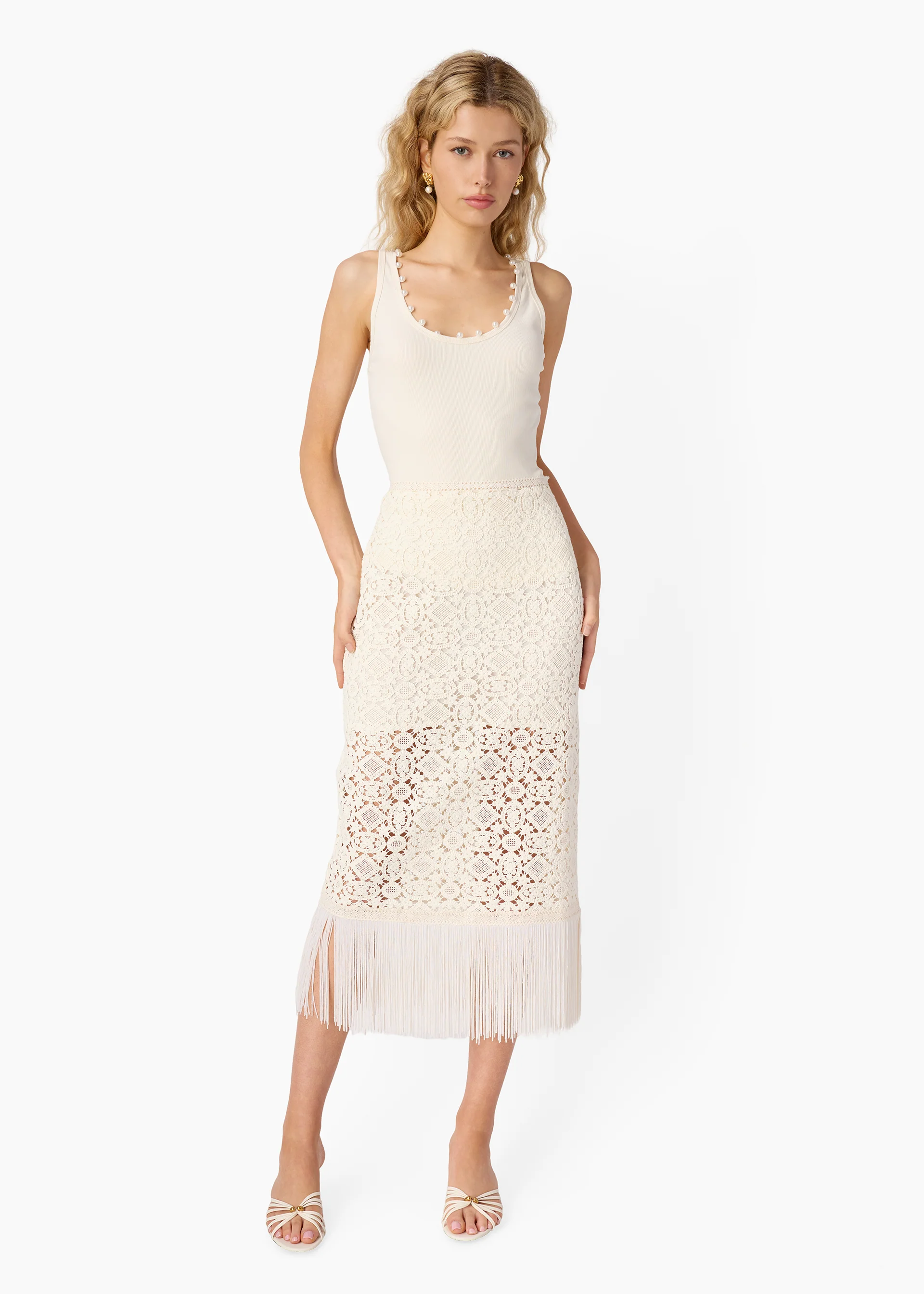 Perrie Rib Knit Tank Ceramic - Image 3