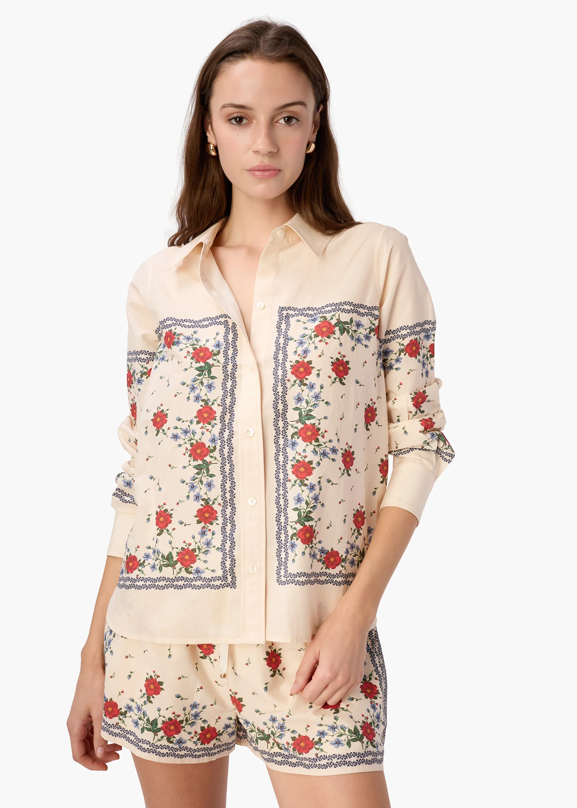 Rafella Silk Cotton Top Heirloom Bandana