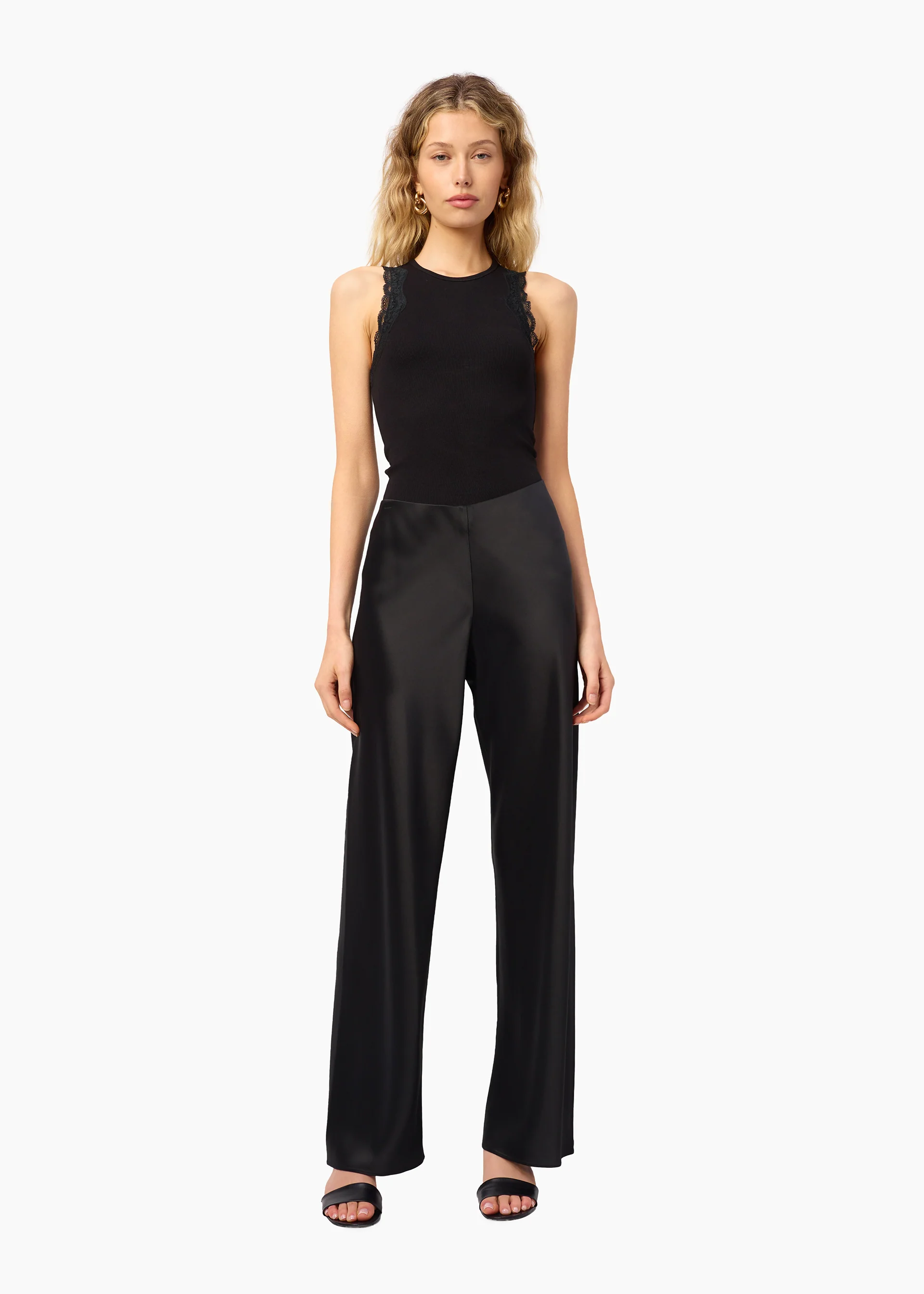 Rian Rib Knit Tank Black - Image 4