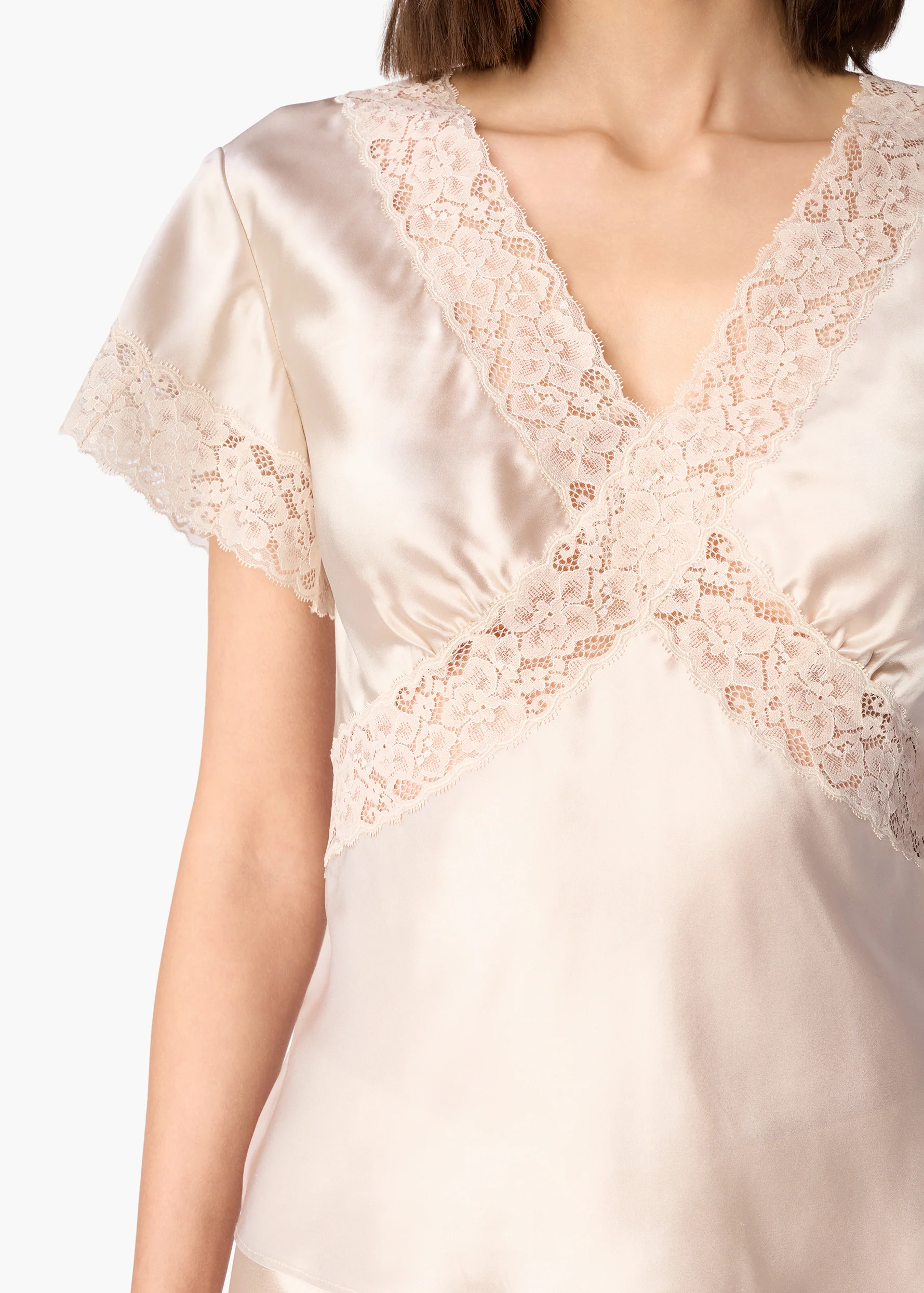 Romola Silk Top Oat - Image 3