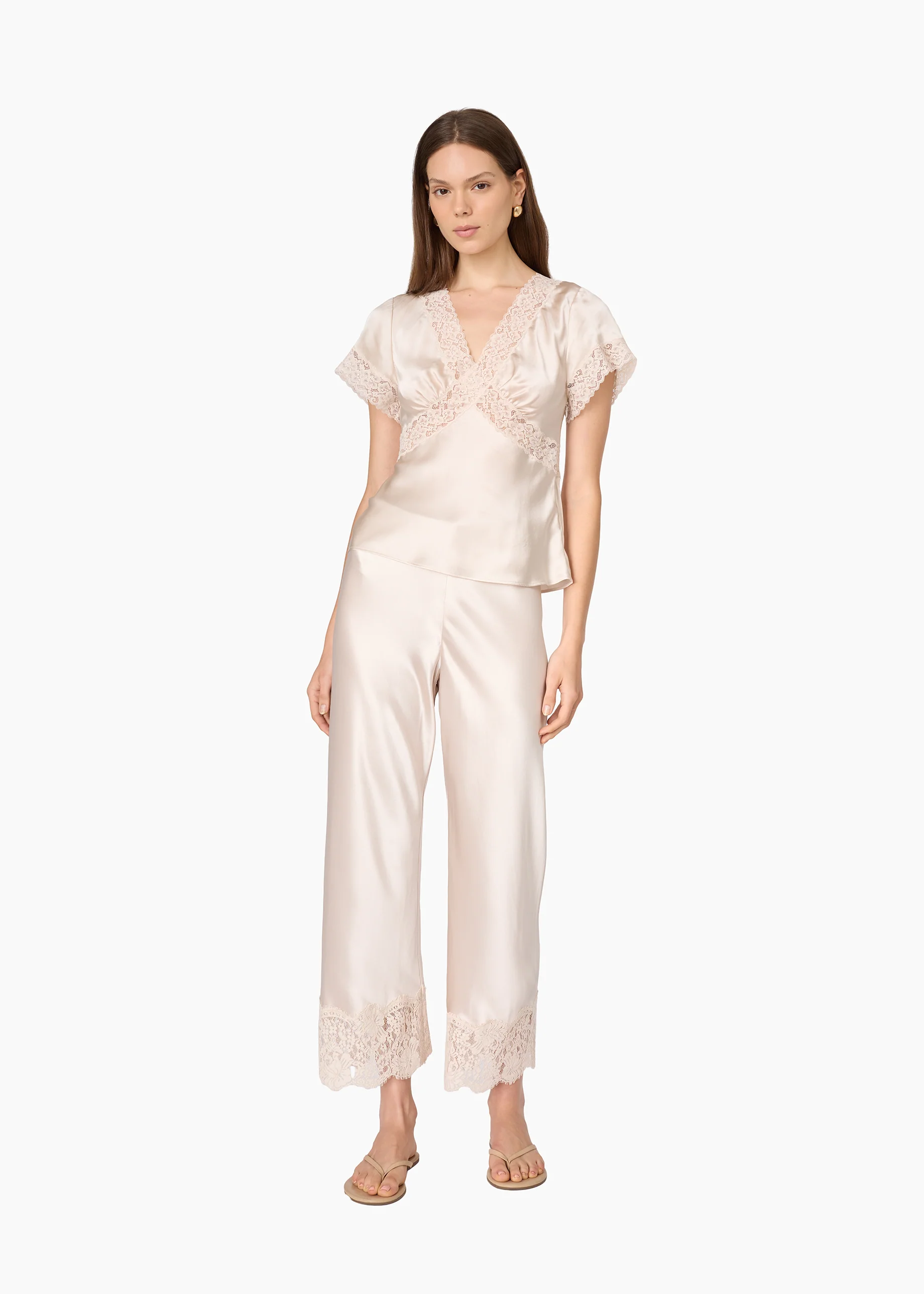 Romola Silk Top Oat - Image 4