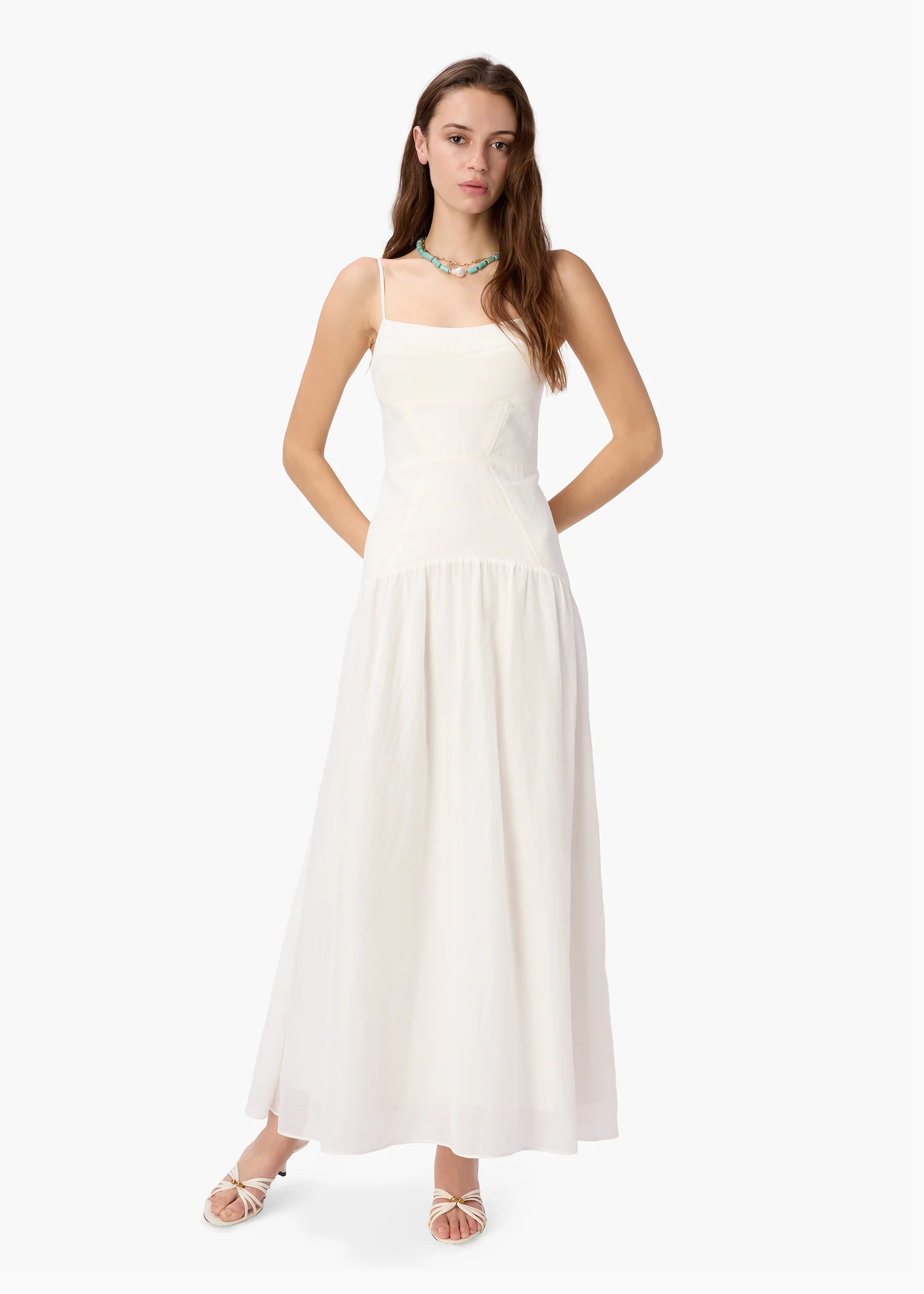 Salerno Corset Dress Macadamia