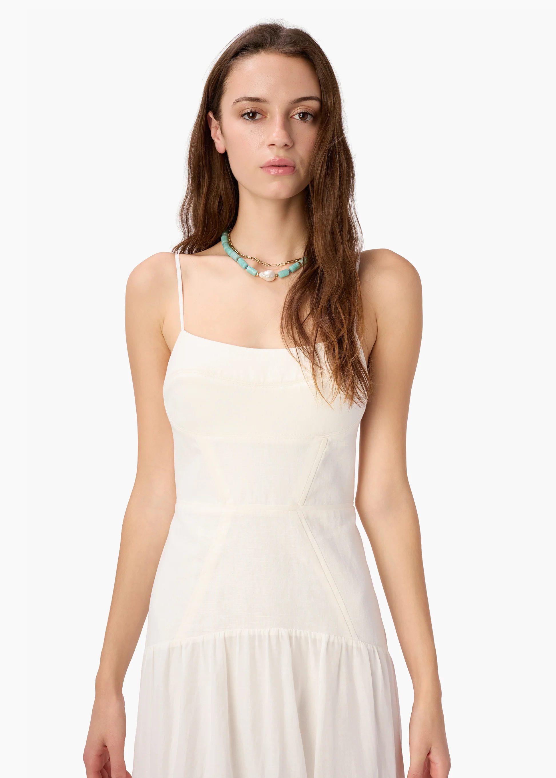 Salerno Corset Dress Macadamia - Image 3