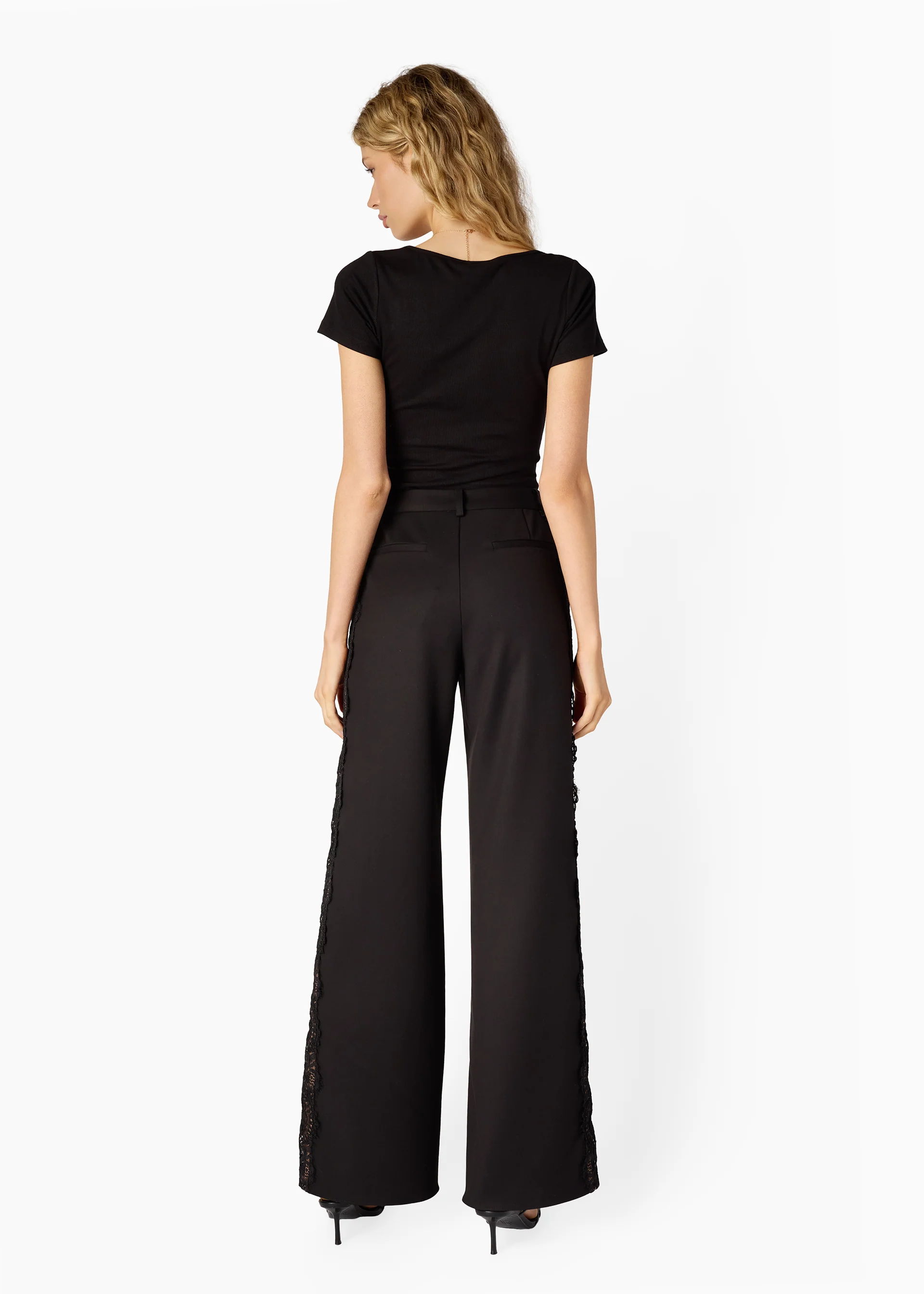 Sana Rib Knit Tee Black - Image 5