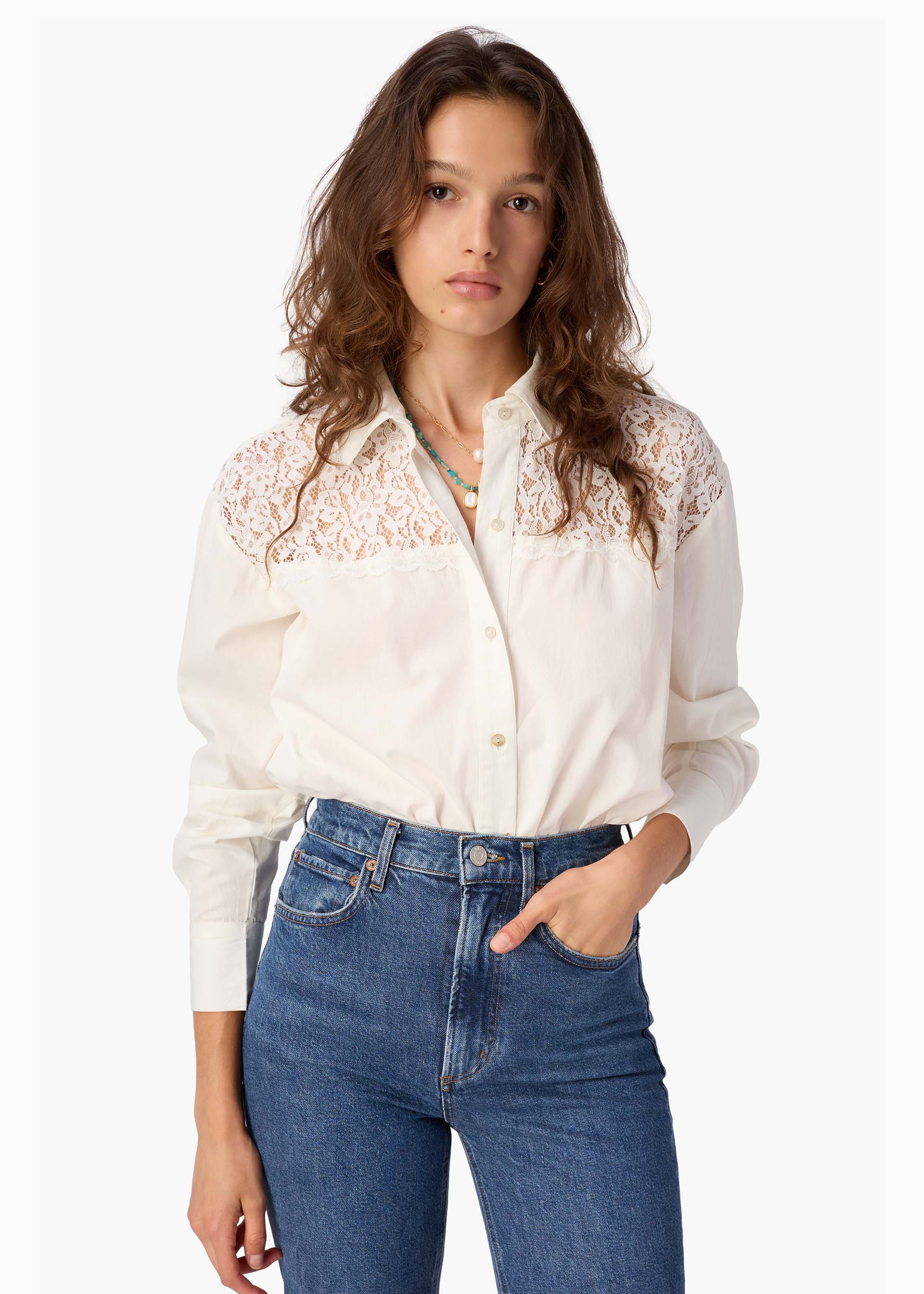 Silas Cotton Poplin Top Macadamia