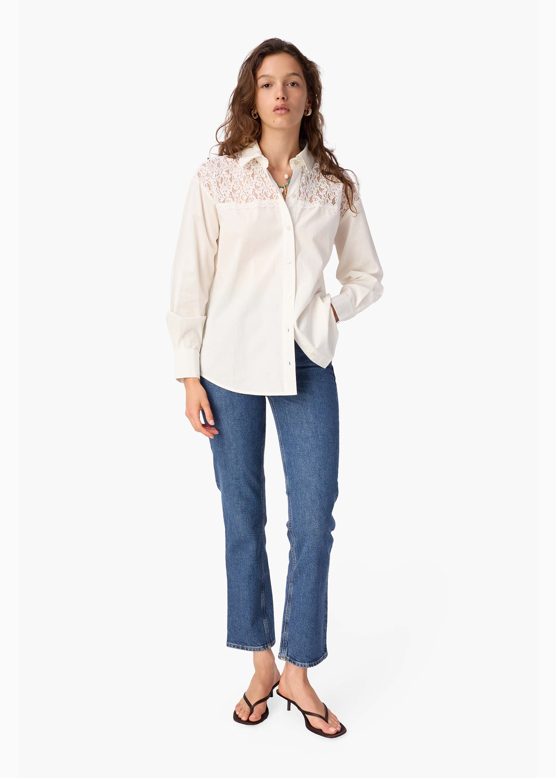 Silas Cotton Poplin Top Macadamia - Image 2