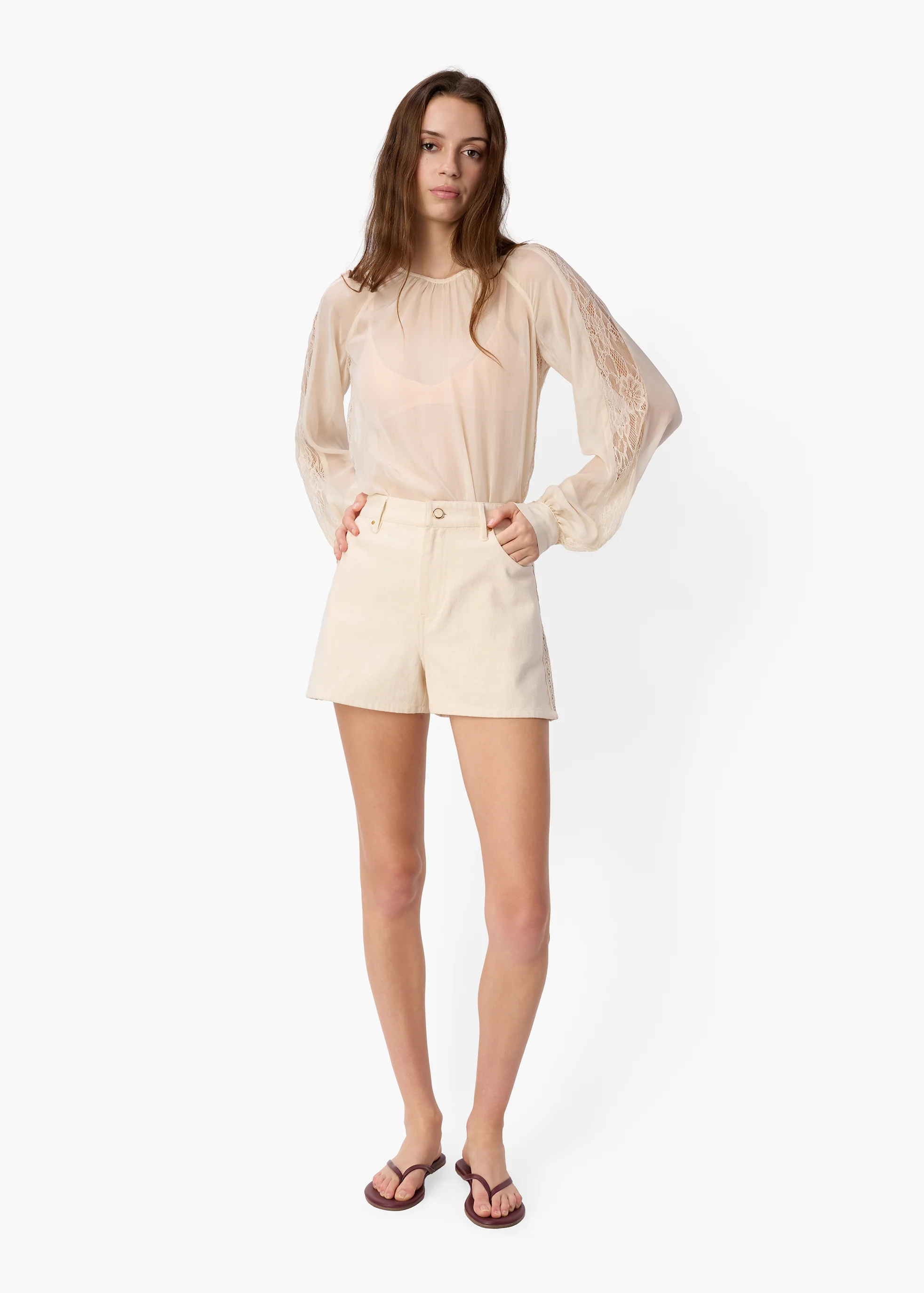 Tali Bull Denim Short Bone - Image 2