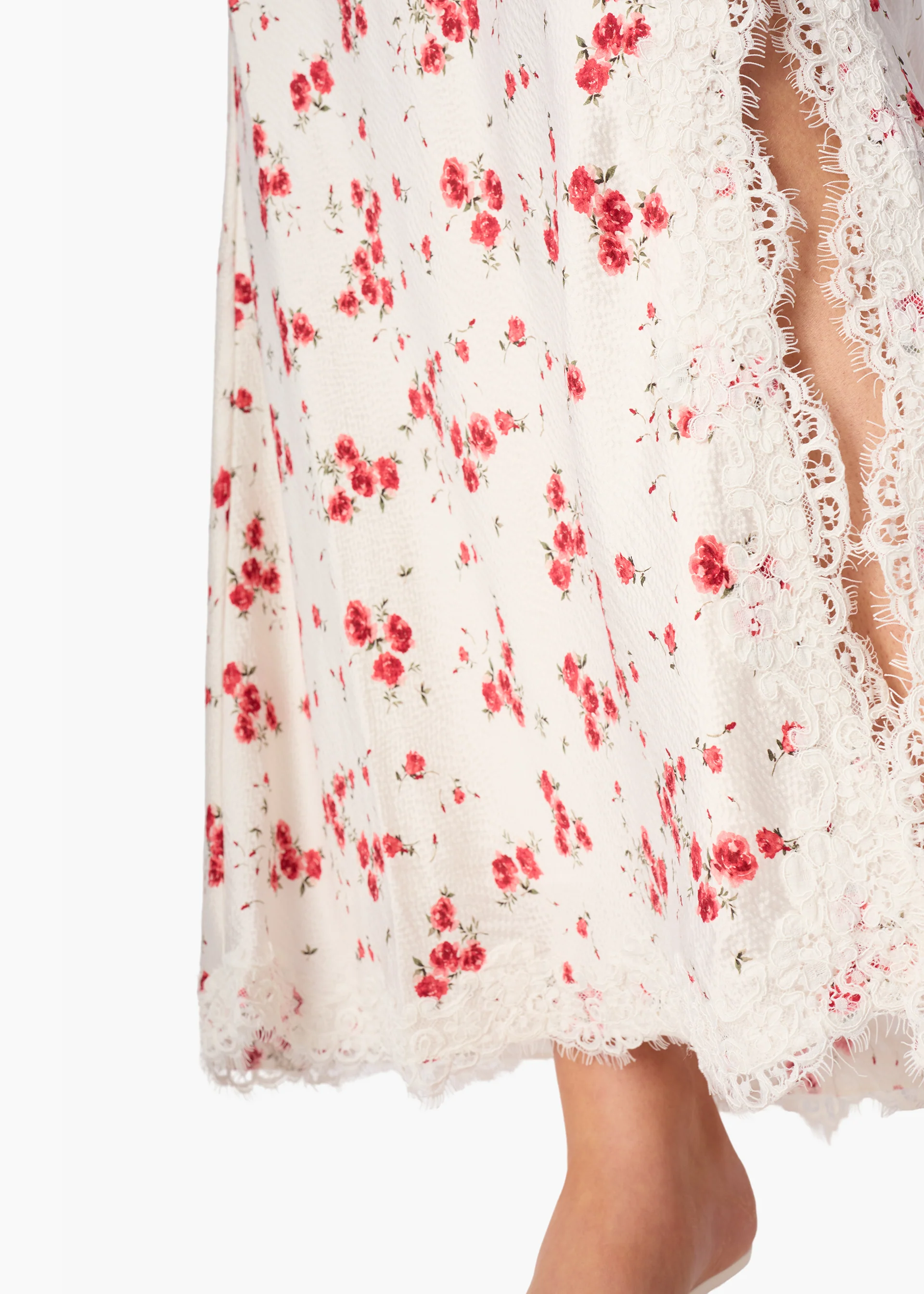 Teagan Hammered Satin Skirt Candied Rose - Image 3