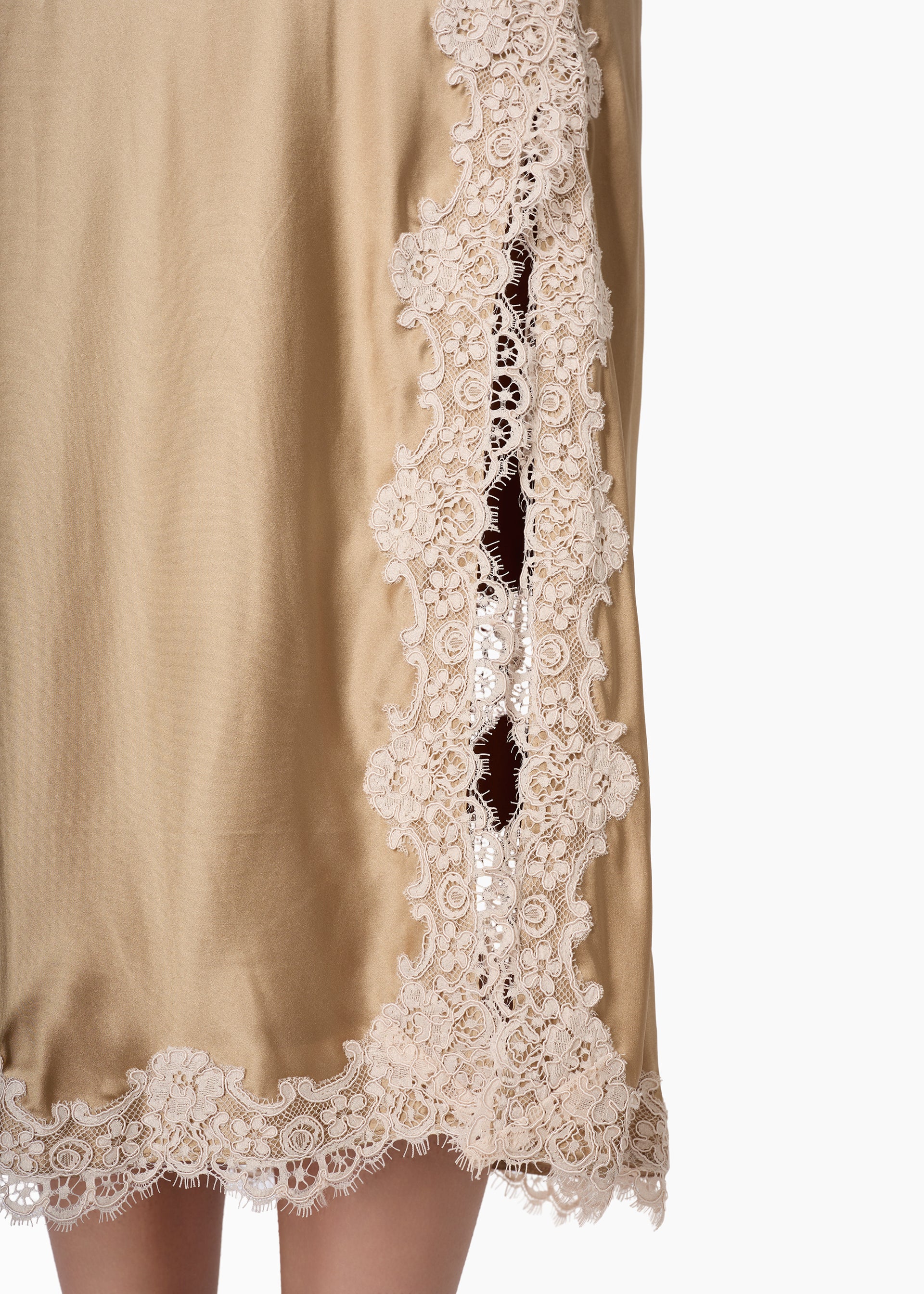 Teagan Silk Midi Skirt Birch - Image 4