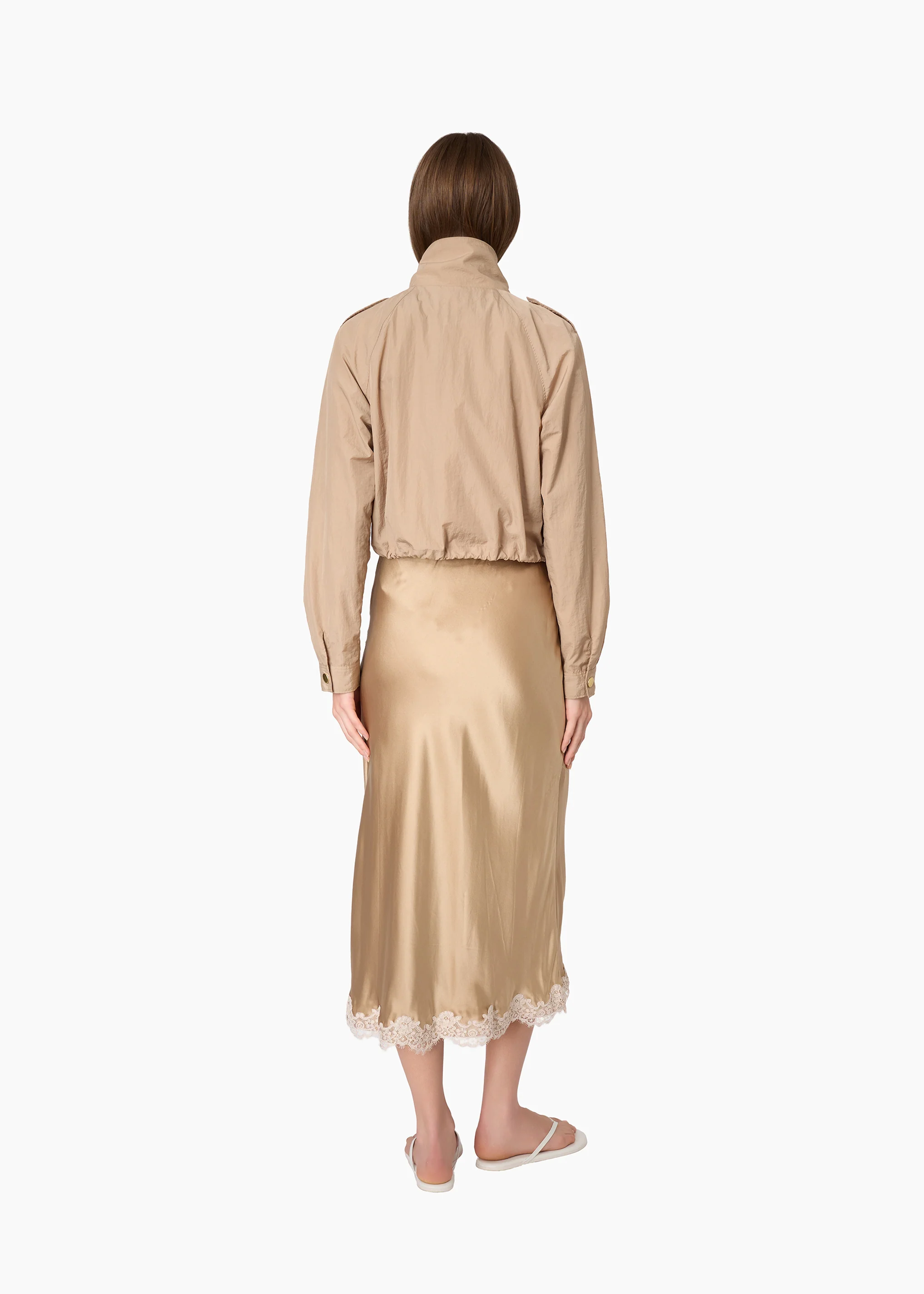 Teagan Silk Midi Skirt Birch - Image 6
